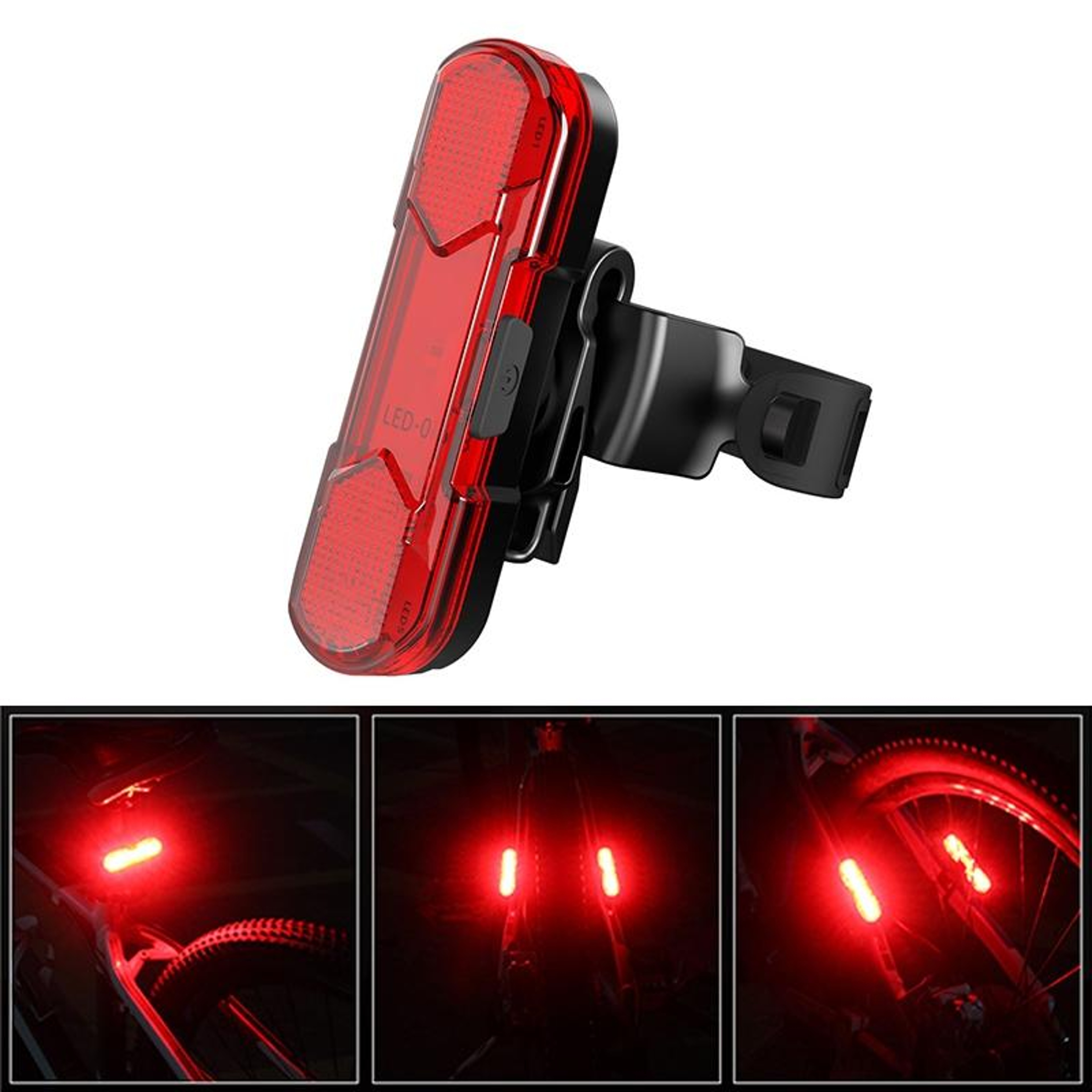 USB Rechargeable Bike Tail Light Bright LED Bicycle Taillight For Safe Night Cycling 13