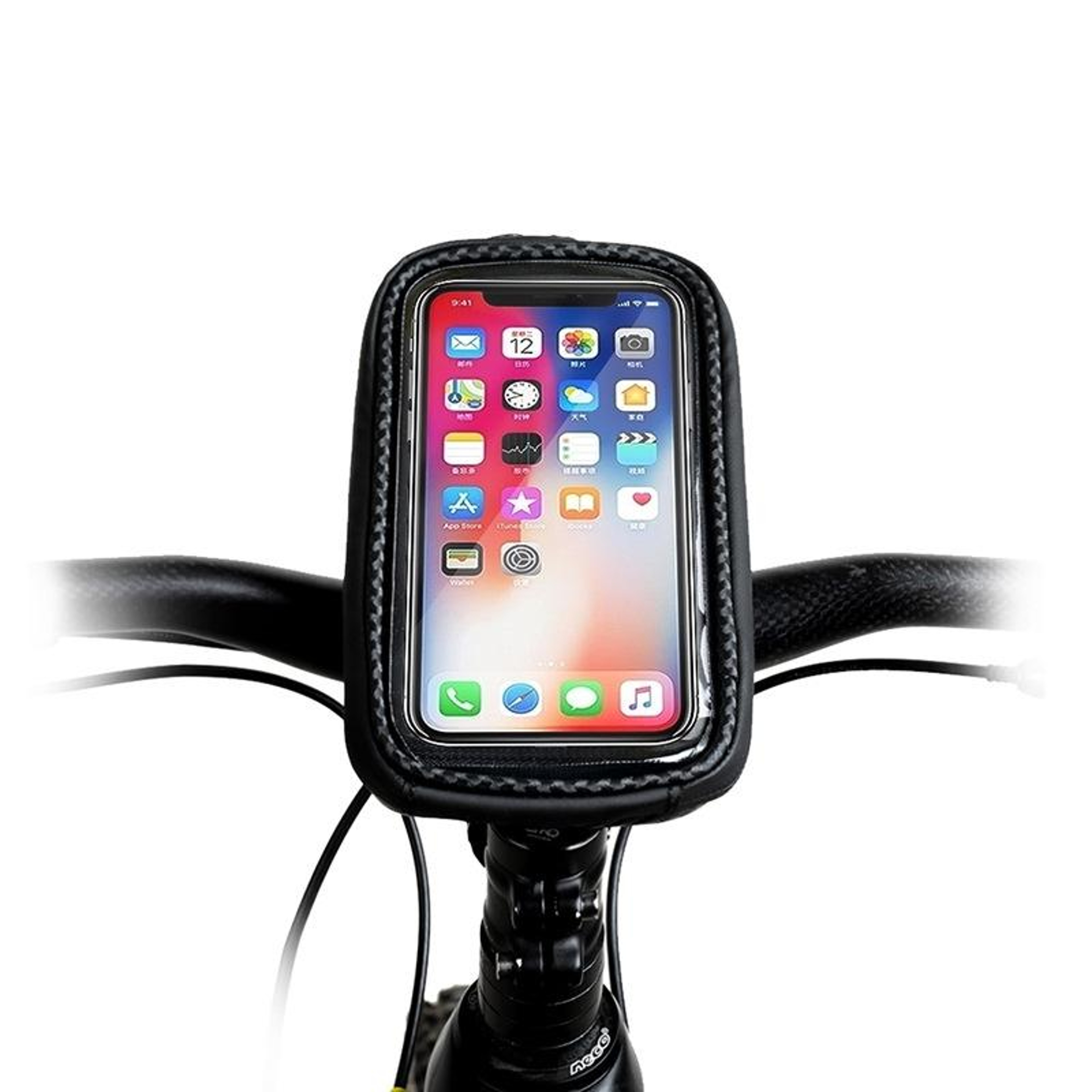 Bike Handlebar Bag with Touch Screen Phone Holder Hard Shell Front Storage Pouch – view 3
