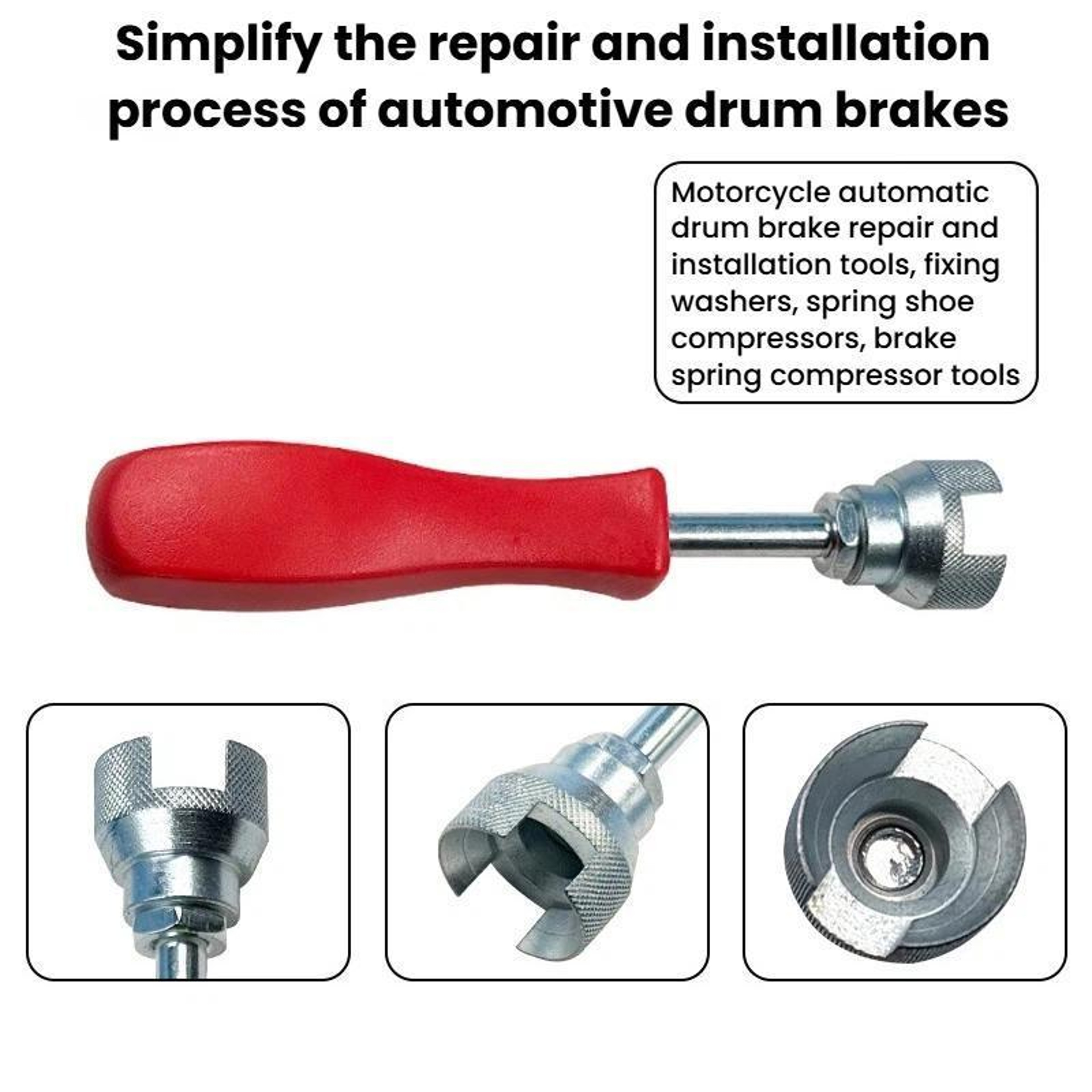 Heavy Duty Brake Spring Removal Tool For Drum Brake Repair And Auto Maintenance 3