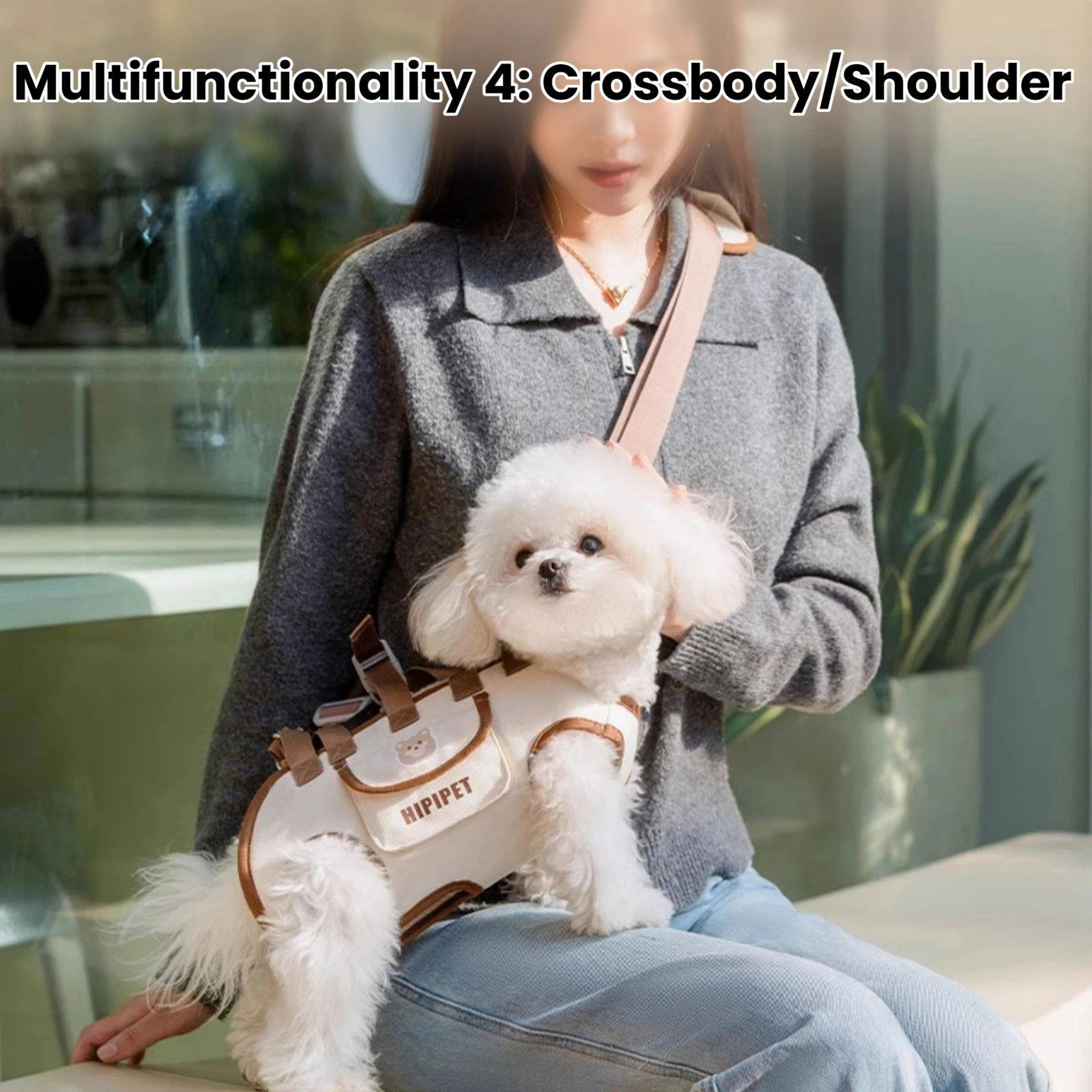 Hipipet Portable Pet Carrier Bag Crossbody Shoulder Sling For Small Cats And Dogs 8