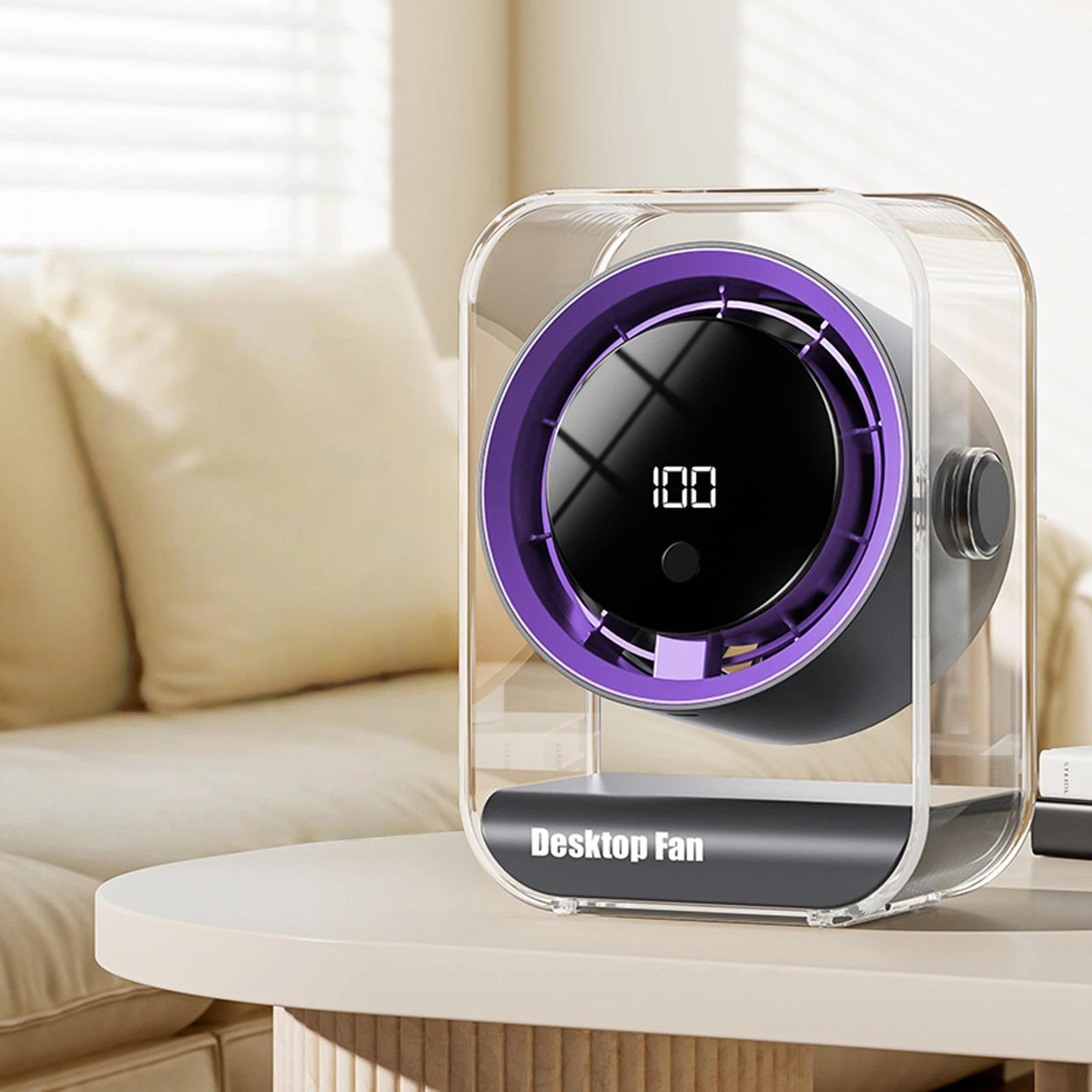 Portable Desk Fan With Digital Display Smart Timer And USB Rechargeable Quiet Air Circulator 14