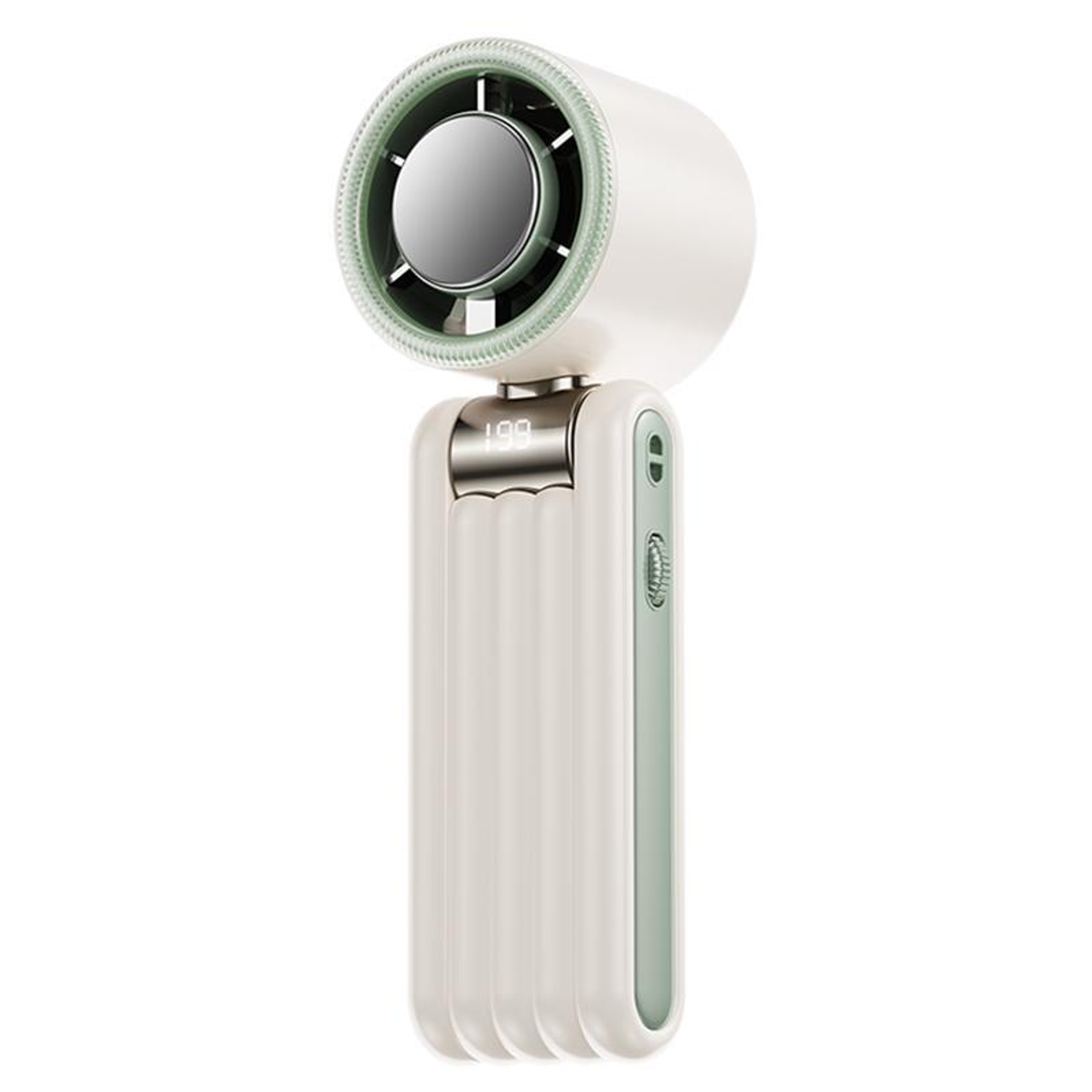 Portable Handheld Fan Rechargeable Folding Personal Fan with Digital Display – view 1