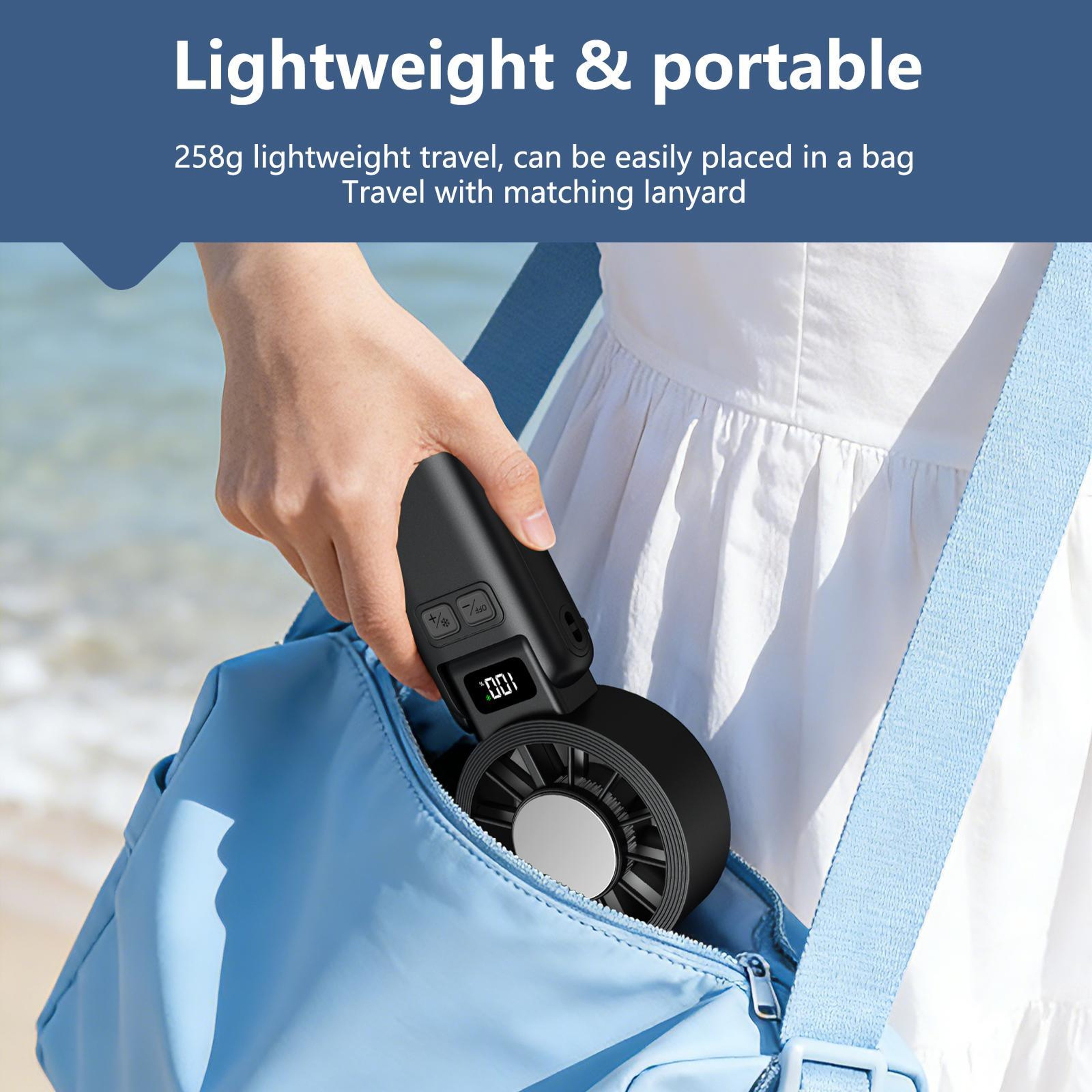 Portable Ice Cooling Handheld Fan With Foldable Design Rechargeable Portable Fan And Cold Compress  7