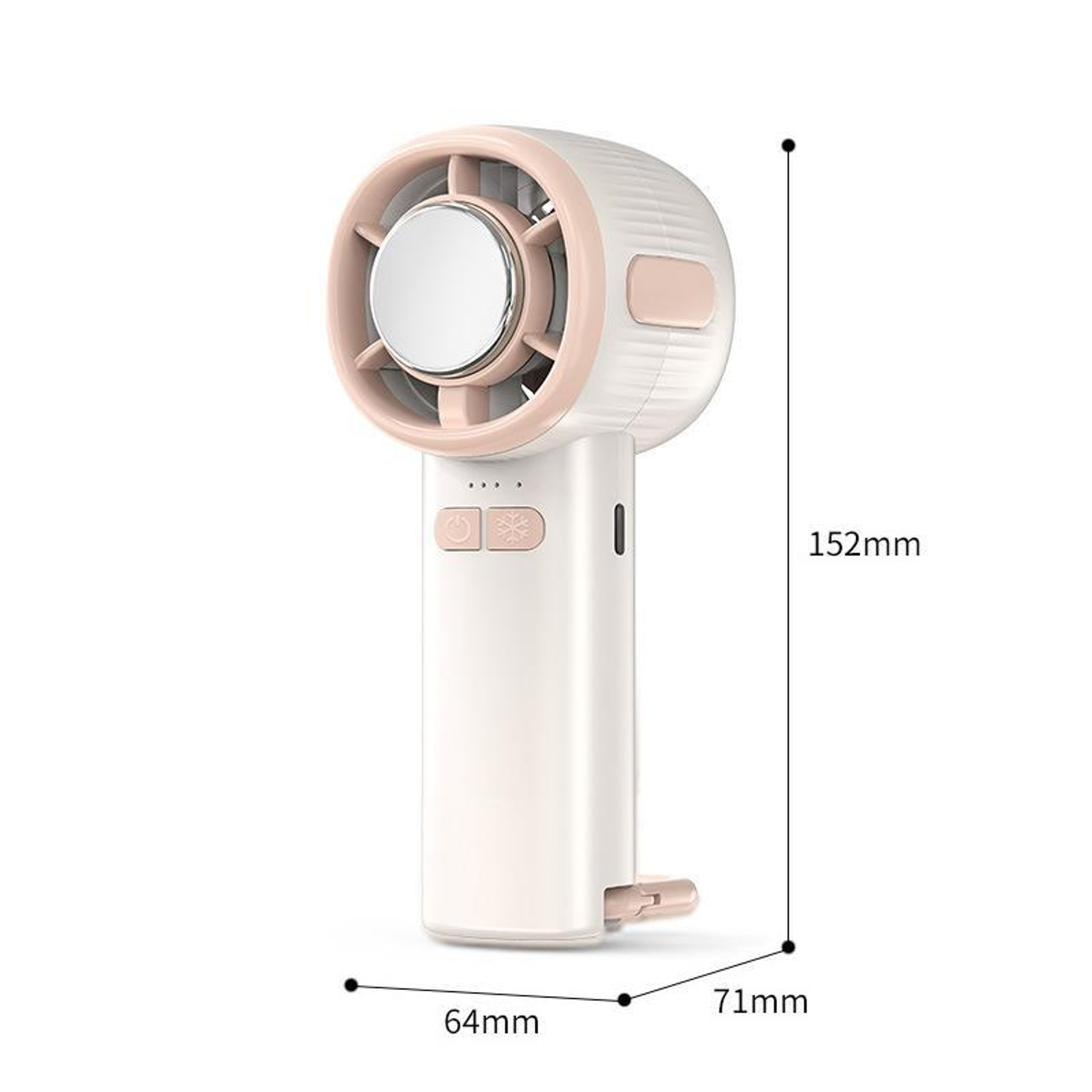 Portable Handheld Semiconductor Cooling Fan with Digital Display and USB Rechargeable Speed Cooling – view 4