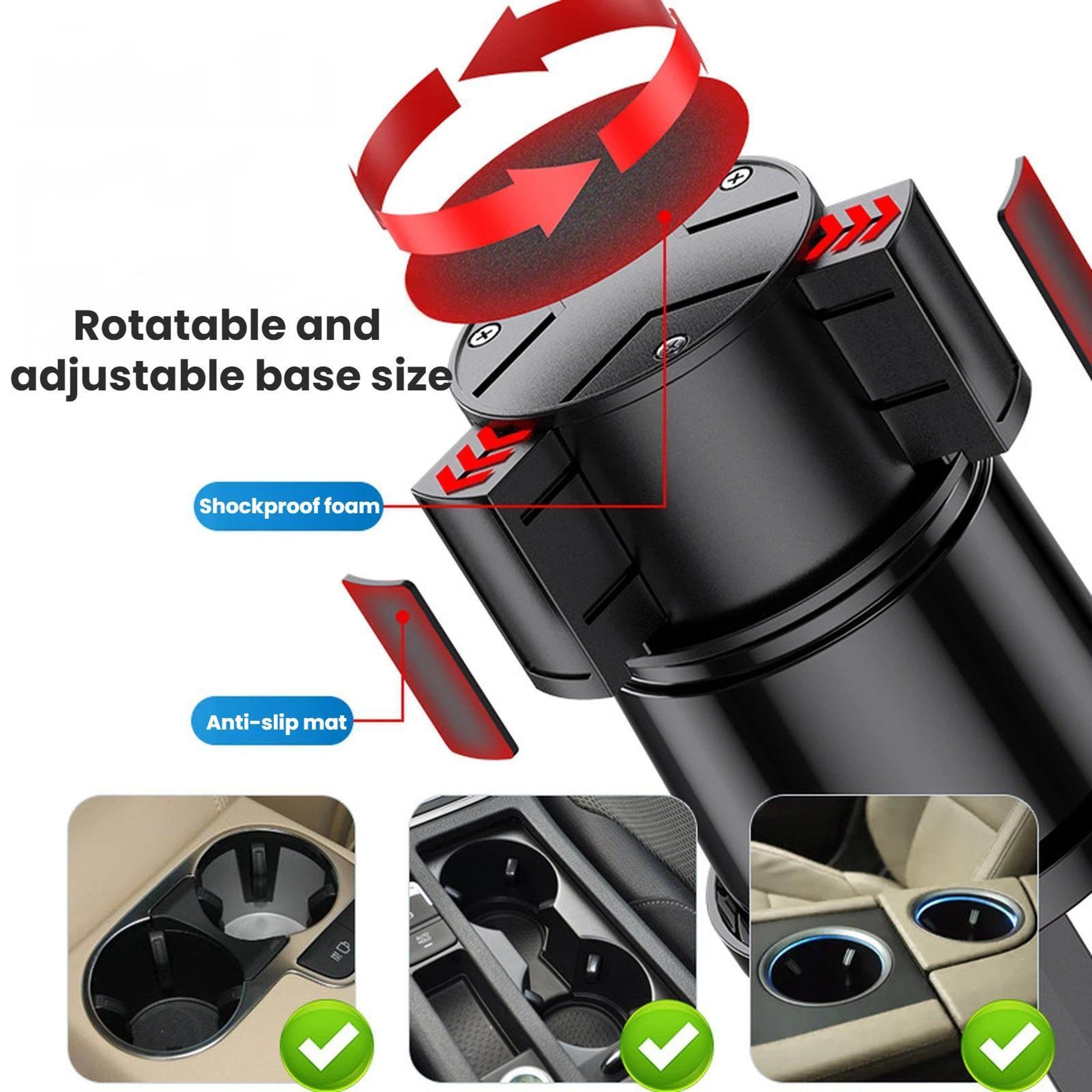 Car Cup Holder Fan Adjustable USB Car Cooling Fan For Vehicle Cup Holders 4