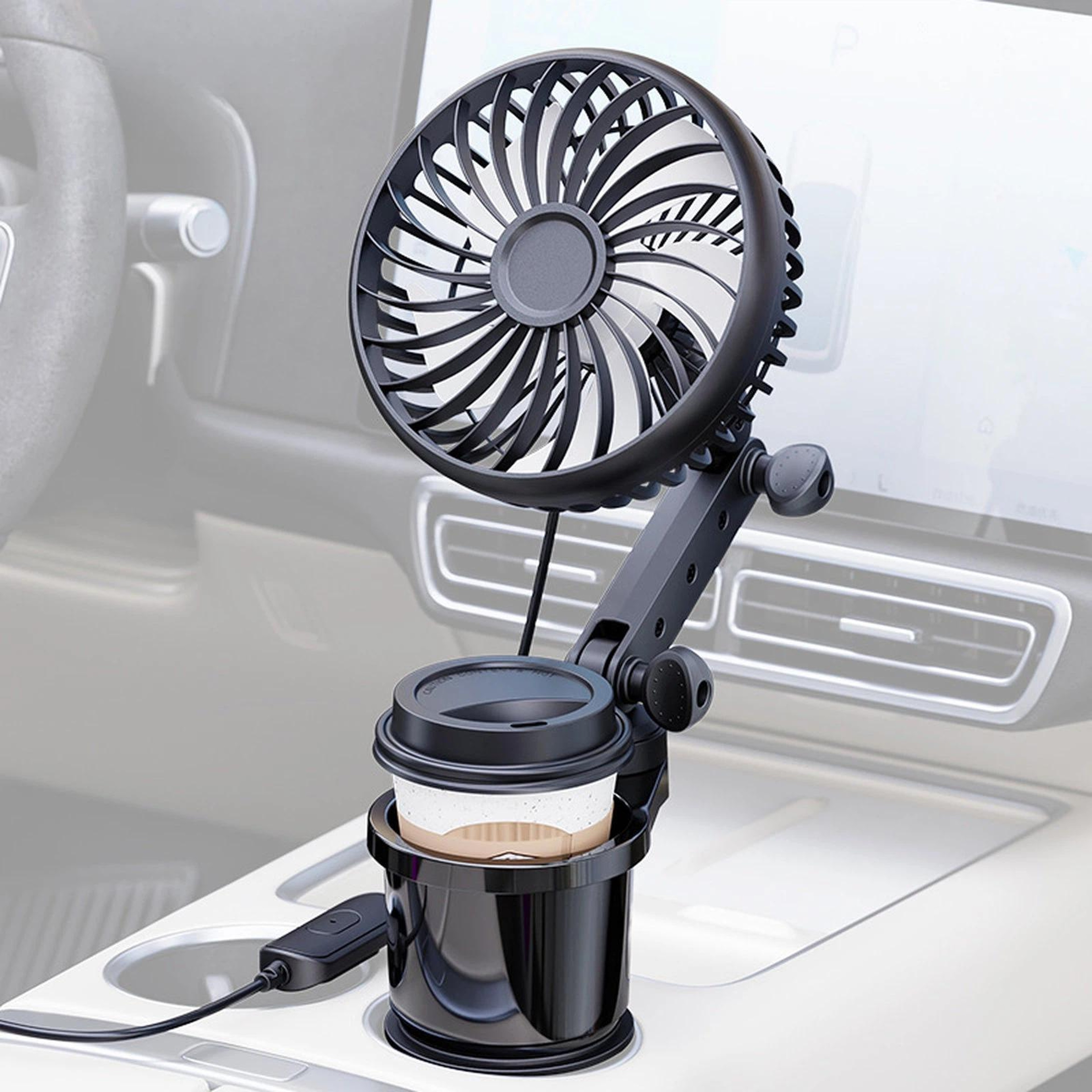 Car Cup Holder Fan Adjustable USB Car Cooling Fan For Vehicle Cup Holders 8