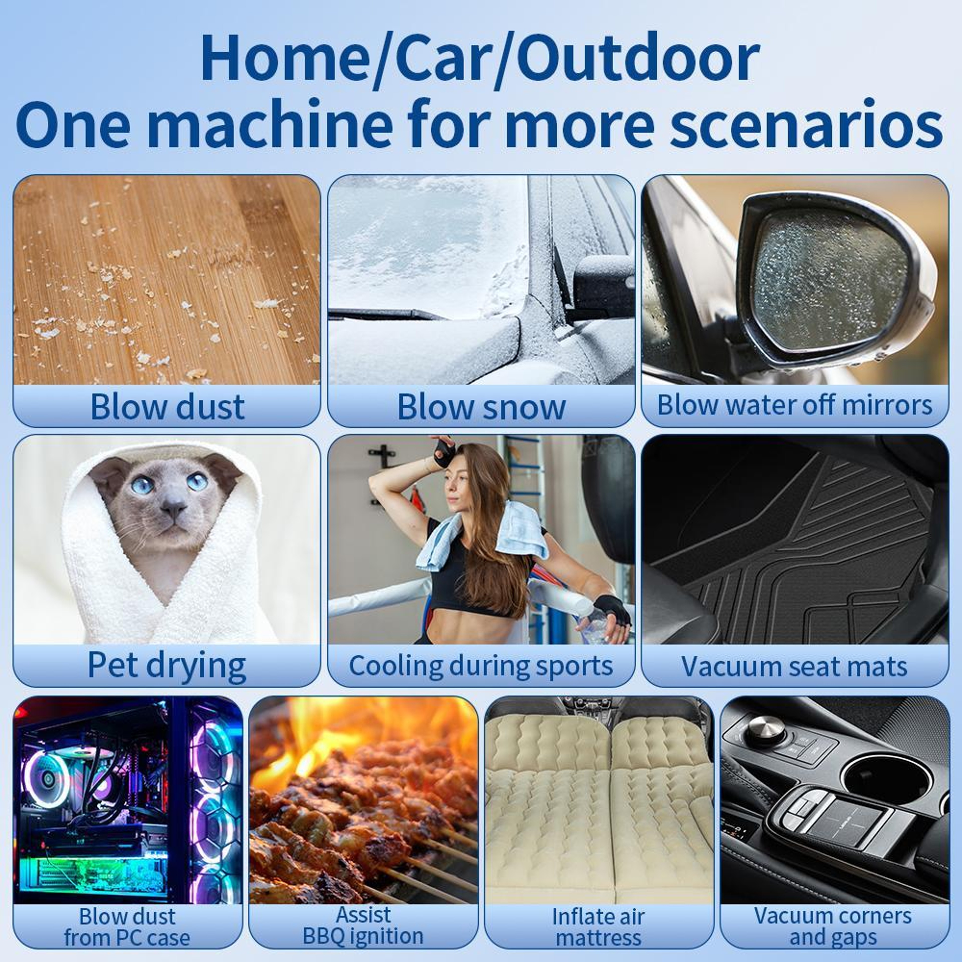 Portable Mini Fan with Brushless Motor, Digital Display & USB Rechargeable Cooling – view 6