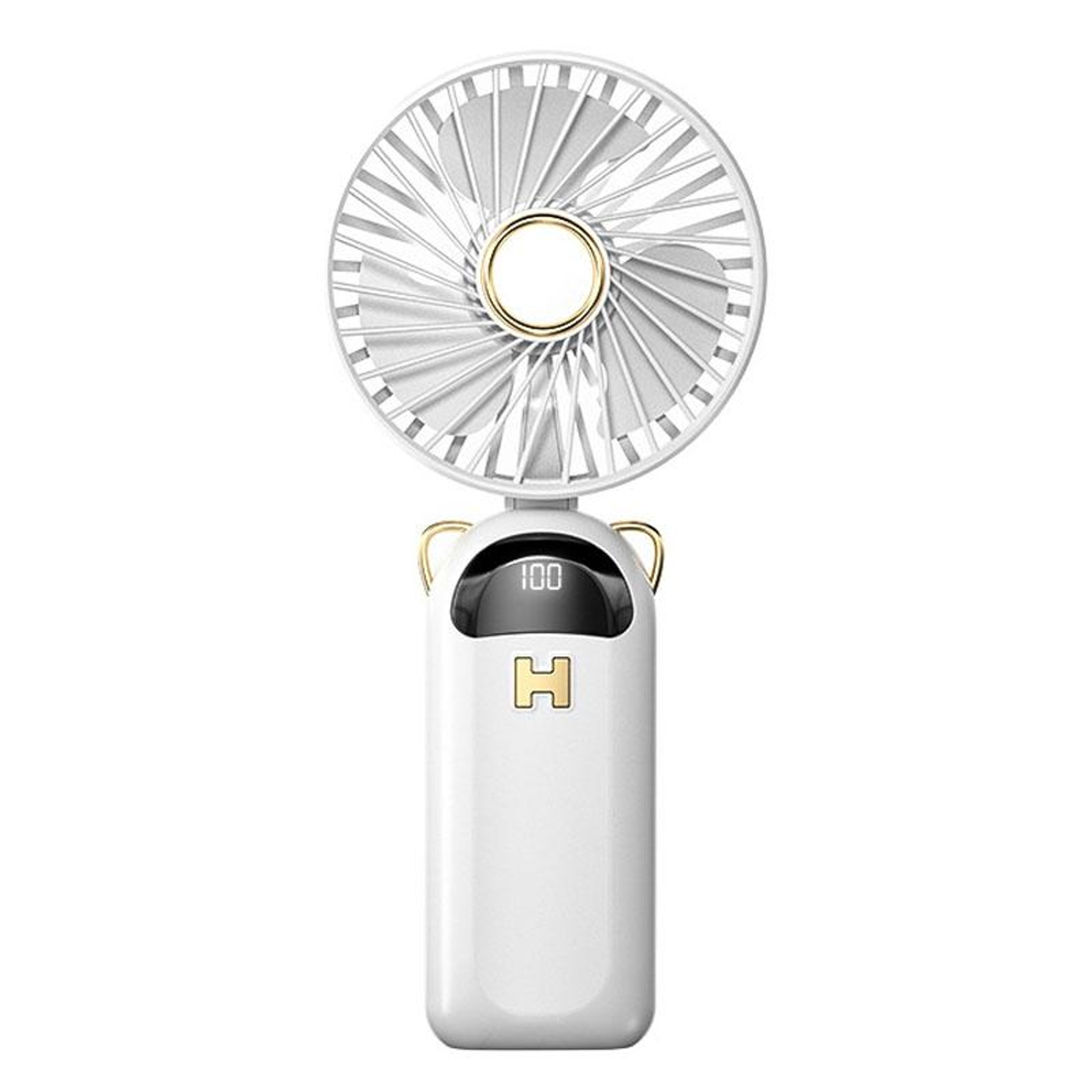 Portable Neck Fan USB Rechargeable Foldable Handheld Mini Fan with Digital Display – view 14