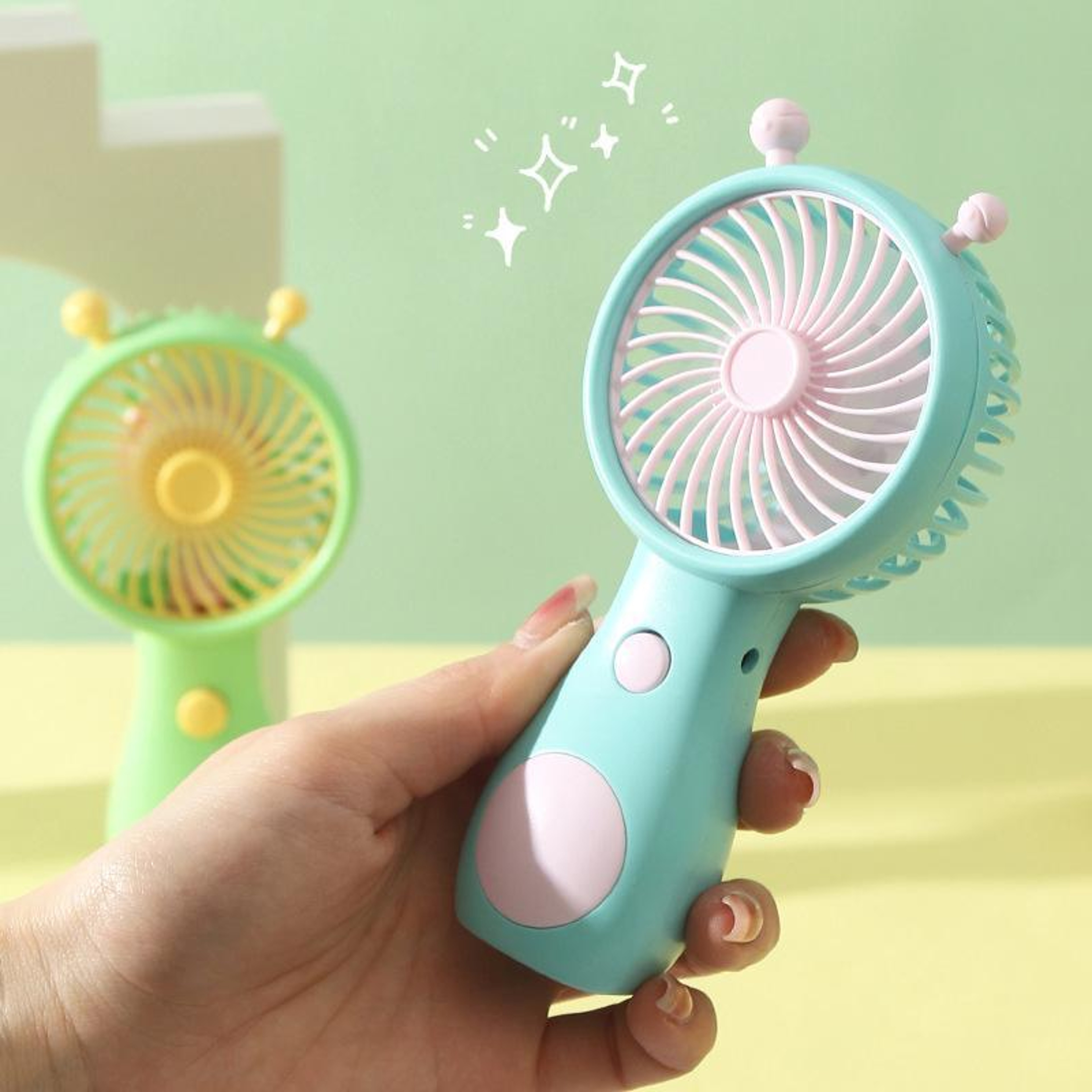 Cute Snail Mini Handheld Fan USB Rechargeable Portable Pocket Fan For Travel And Everyday Cooling 2