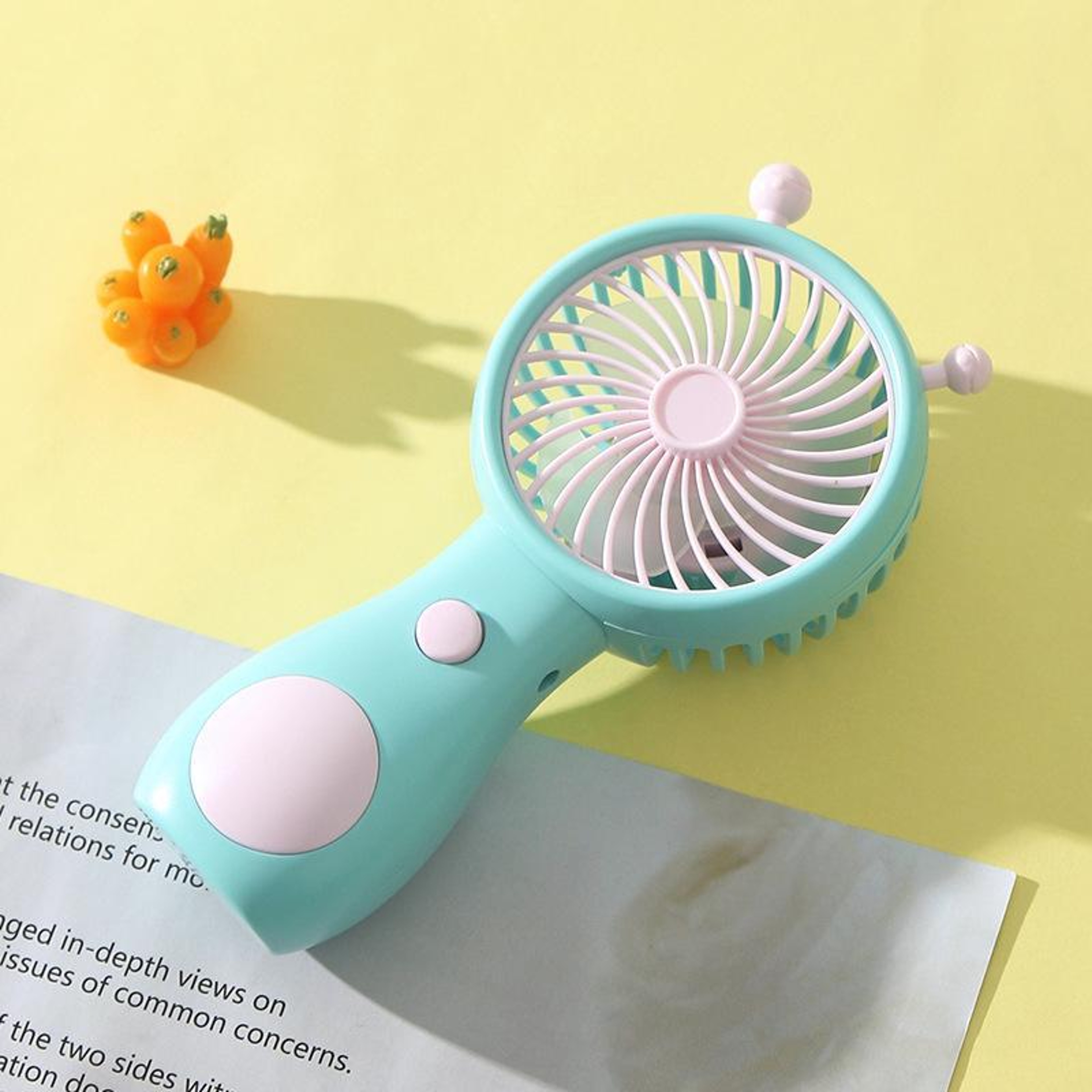 Cute Snail Mini Handheld Fan USB Rechargeable Portable Pocket Fan For Travel And Everyday Cooling 9