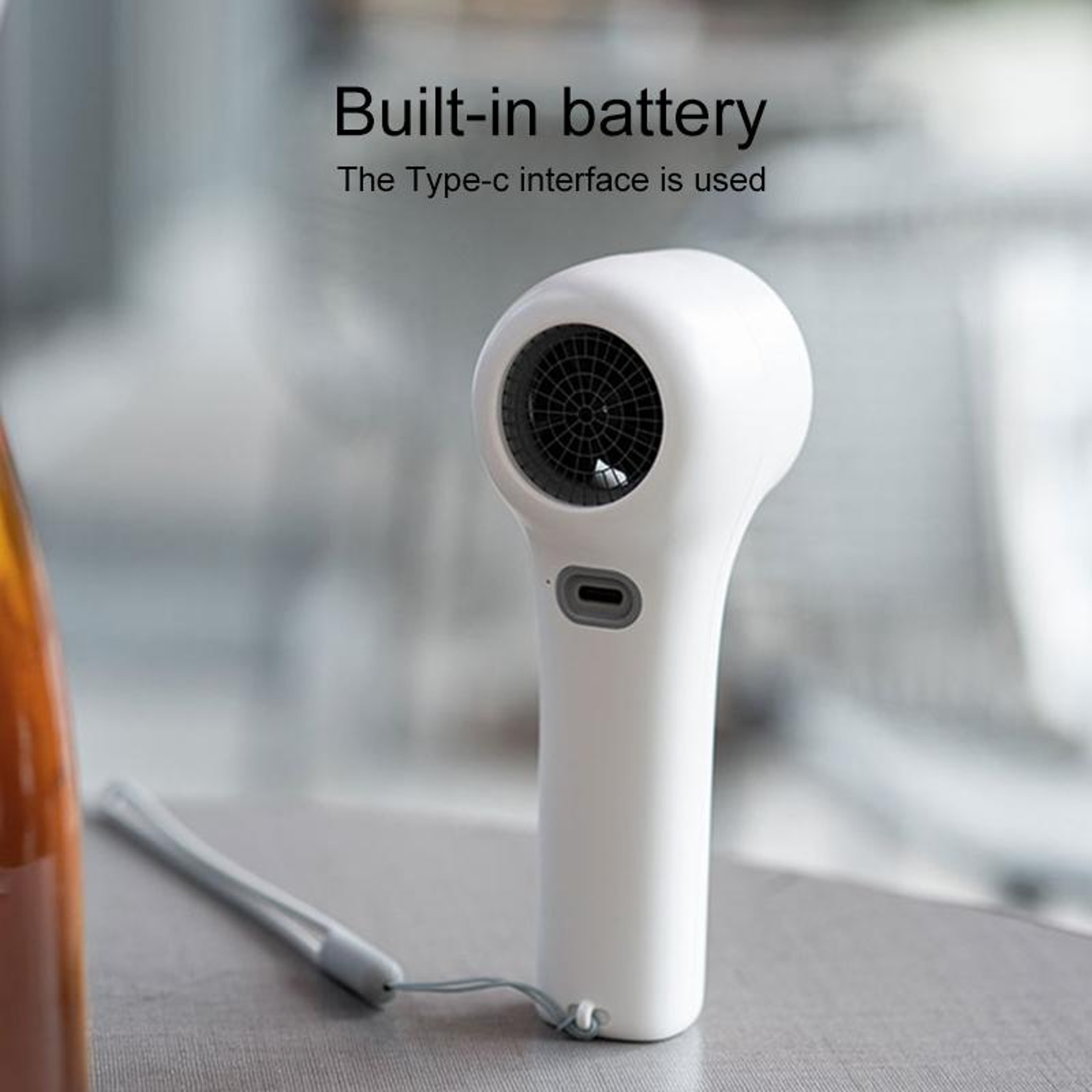 Pro HD Digital Display Mini Handheld Fan with Speeds and USB C Rechargeable Cooling – view 5