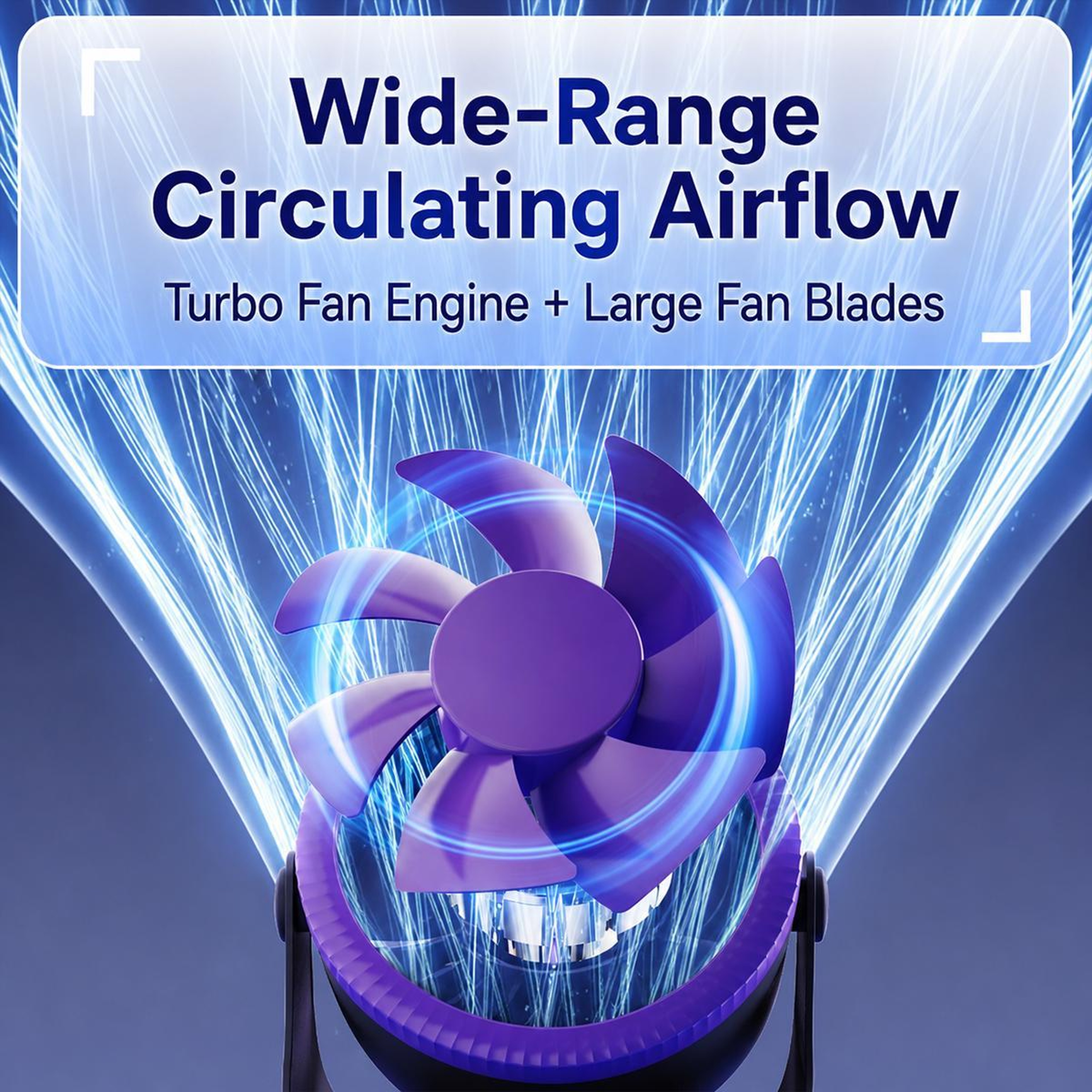 Dual Duct Desktop Circulating Fan With Digital Display  Stepless Speed Control 20