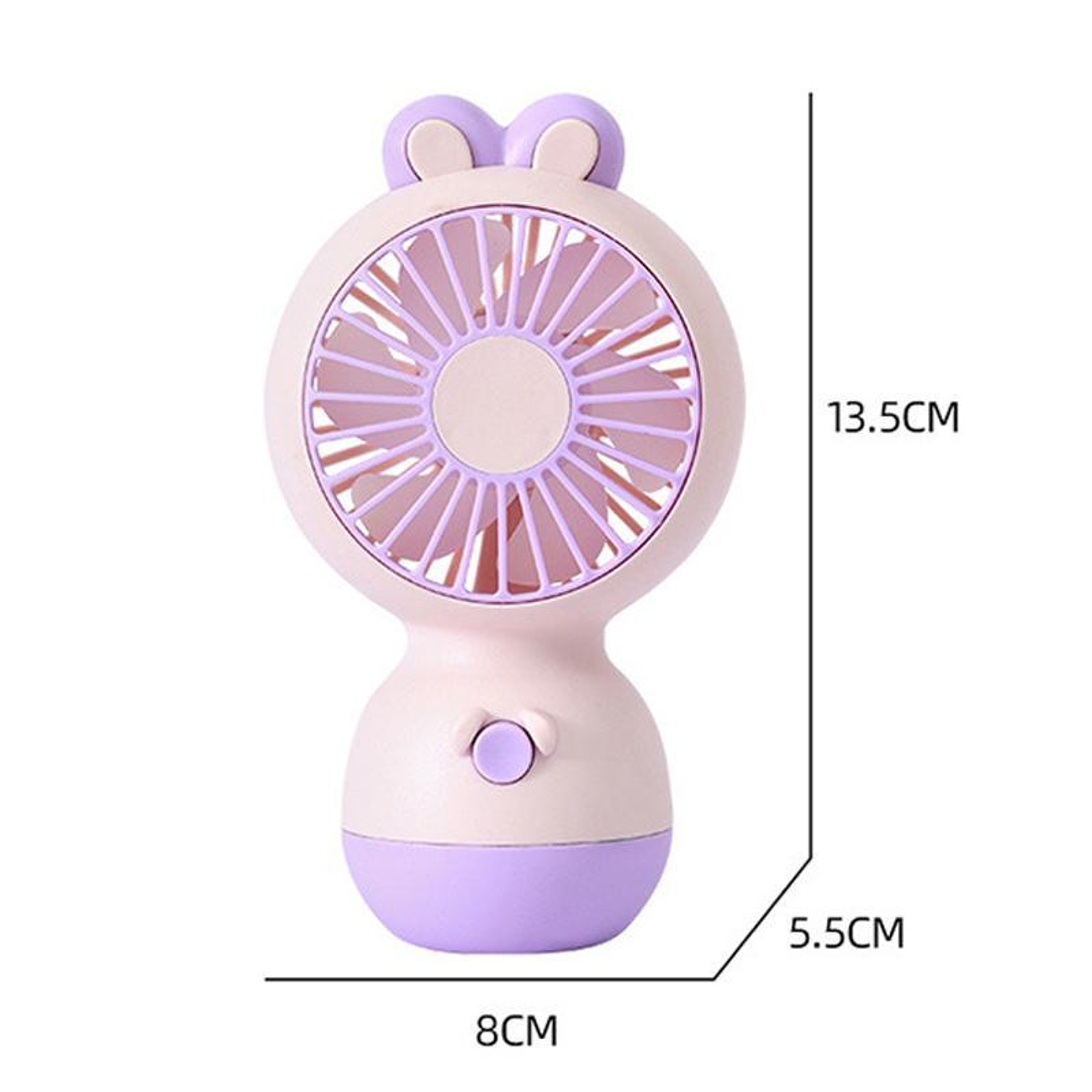 Cute Rabbit Rechargeable Mini Fan Portable Desktop  Handheld Cooling Fan For Kids 7