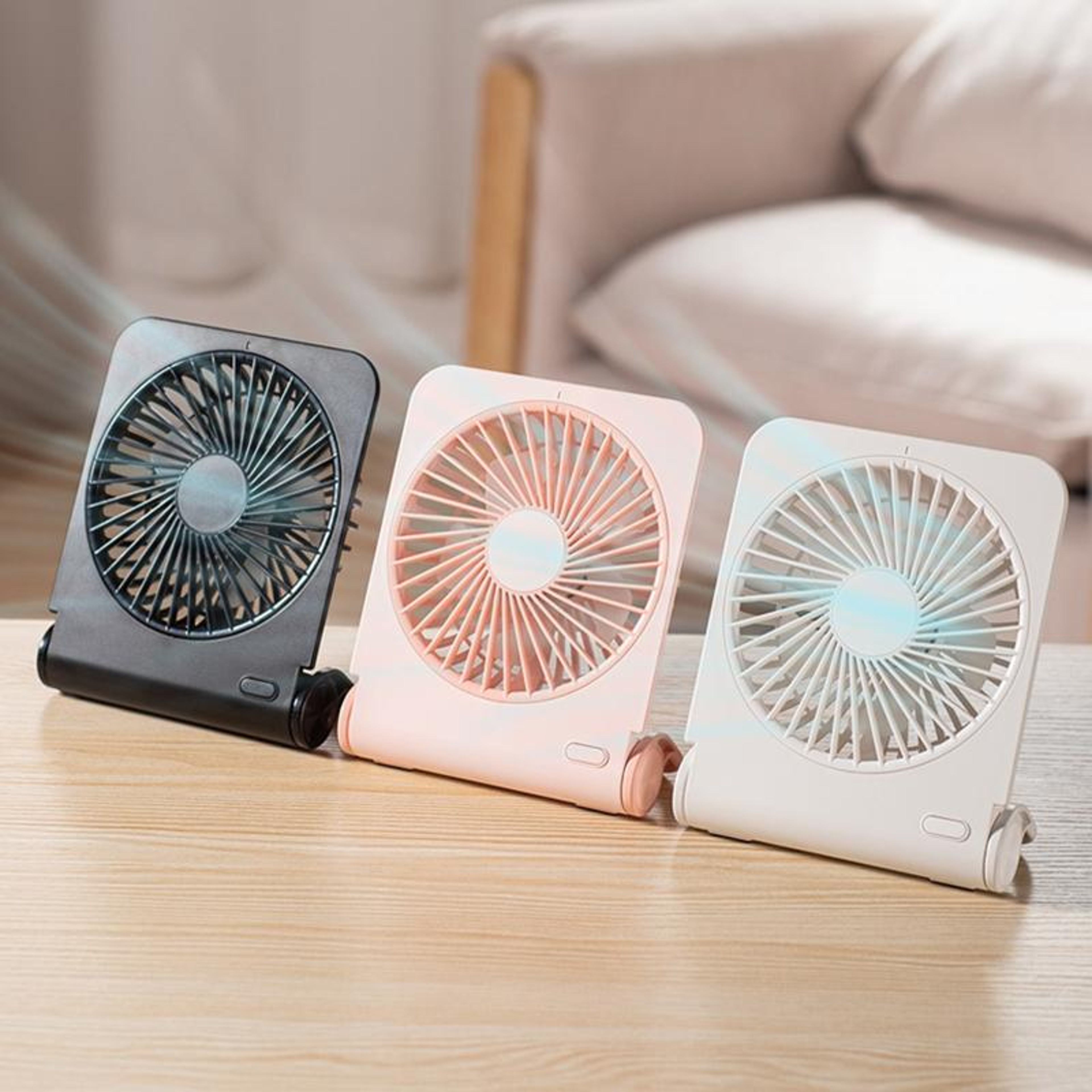 Portable USB Desk Fan Rechargeable Type-C Fan with Speed Adjustable Airflow – view 7