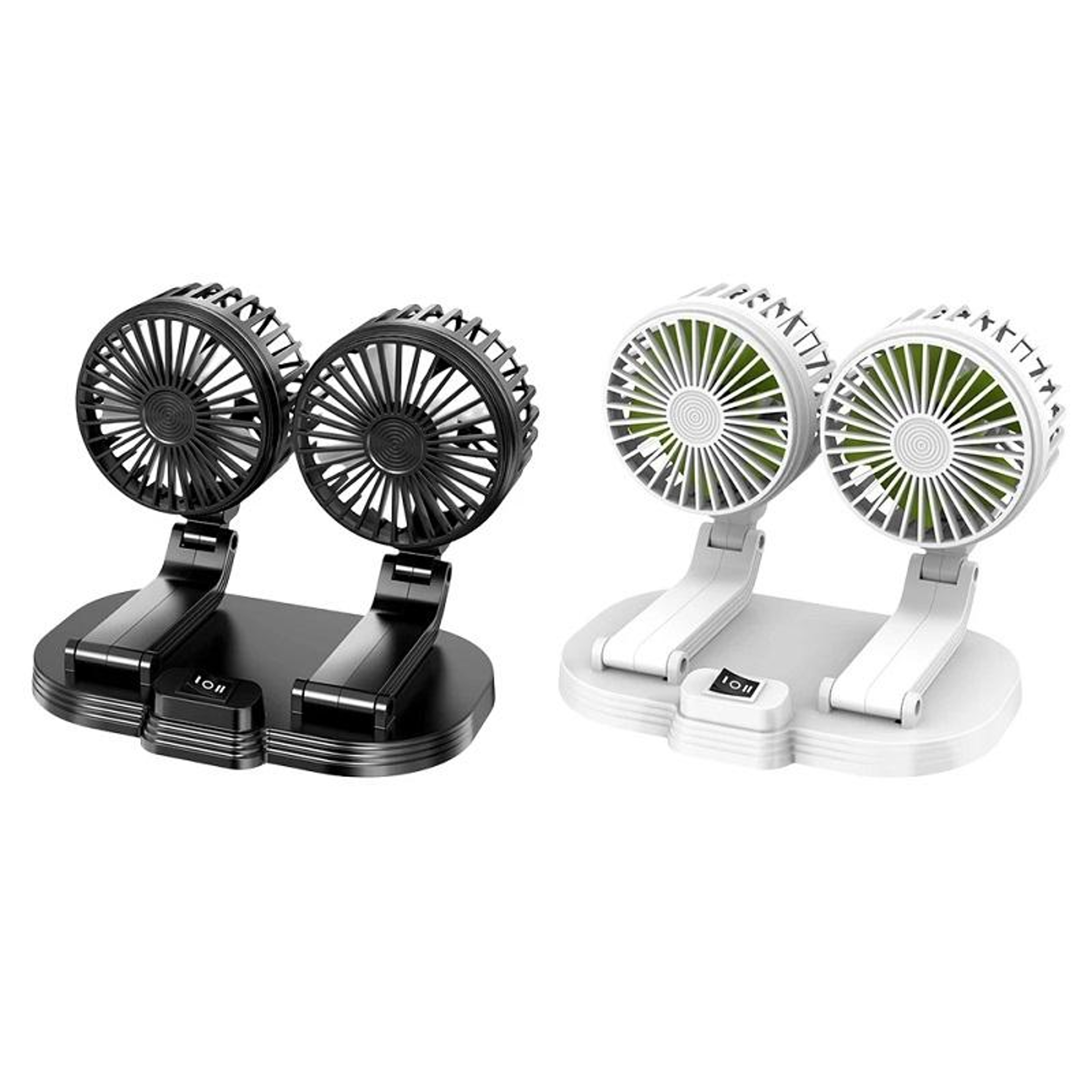 Dual Head USB Car Fan Adjustable Air Circulation Cooling Fan for Car Back Seat – view 2
