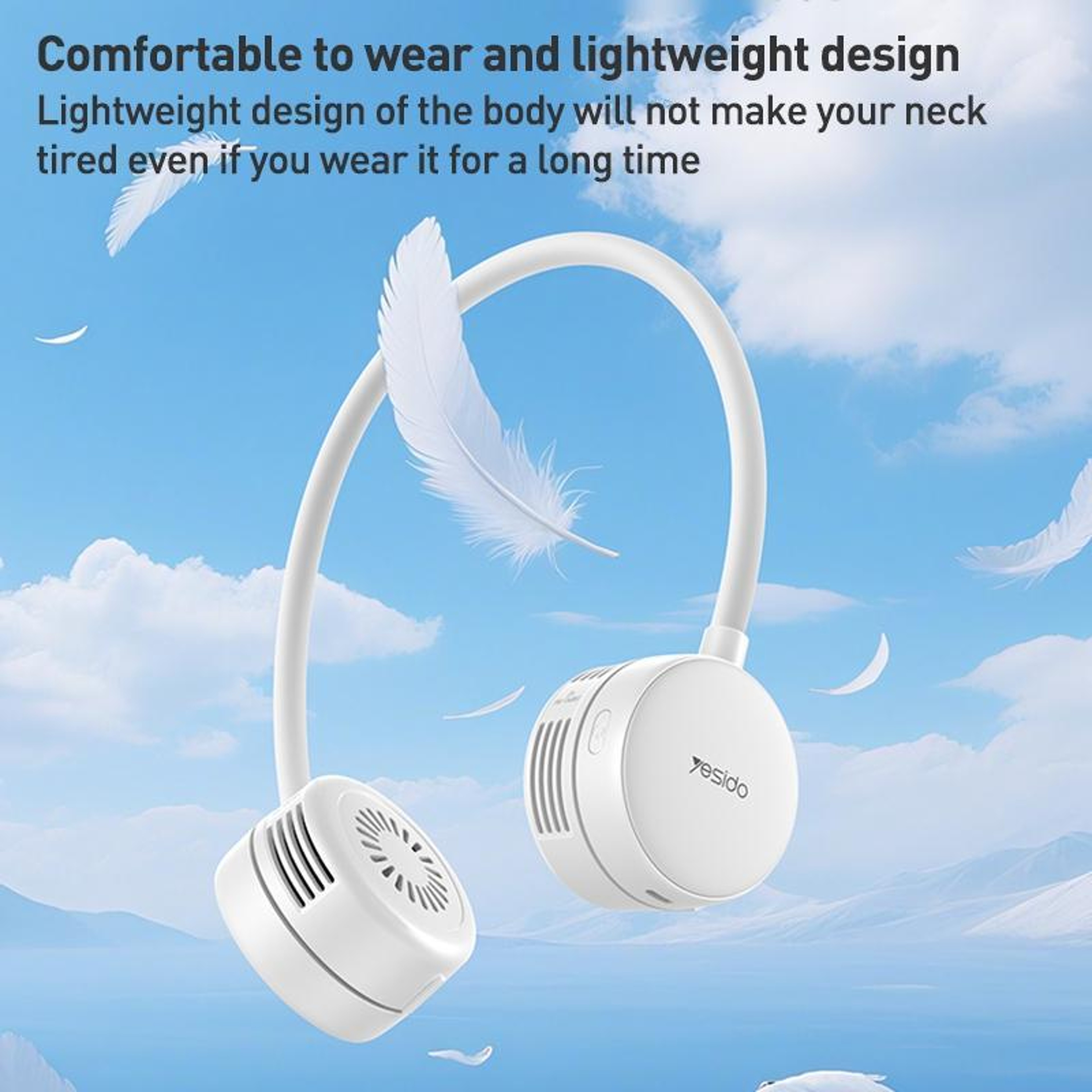 Portable Neck Fan Hands Free Wearable Fan With Speed Personal Cooling 9