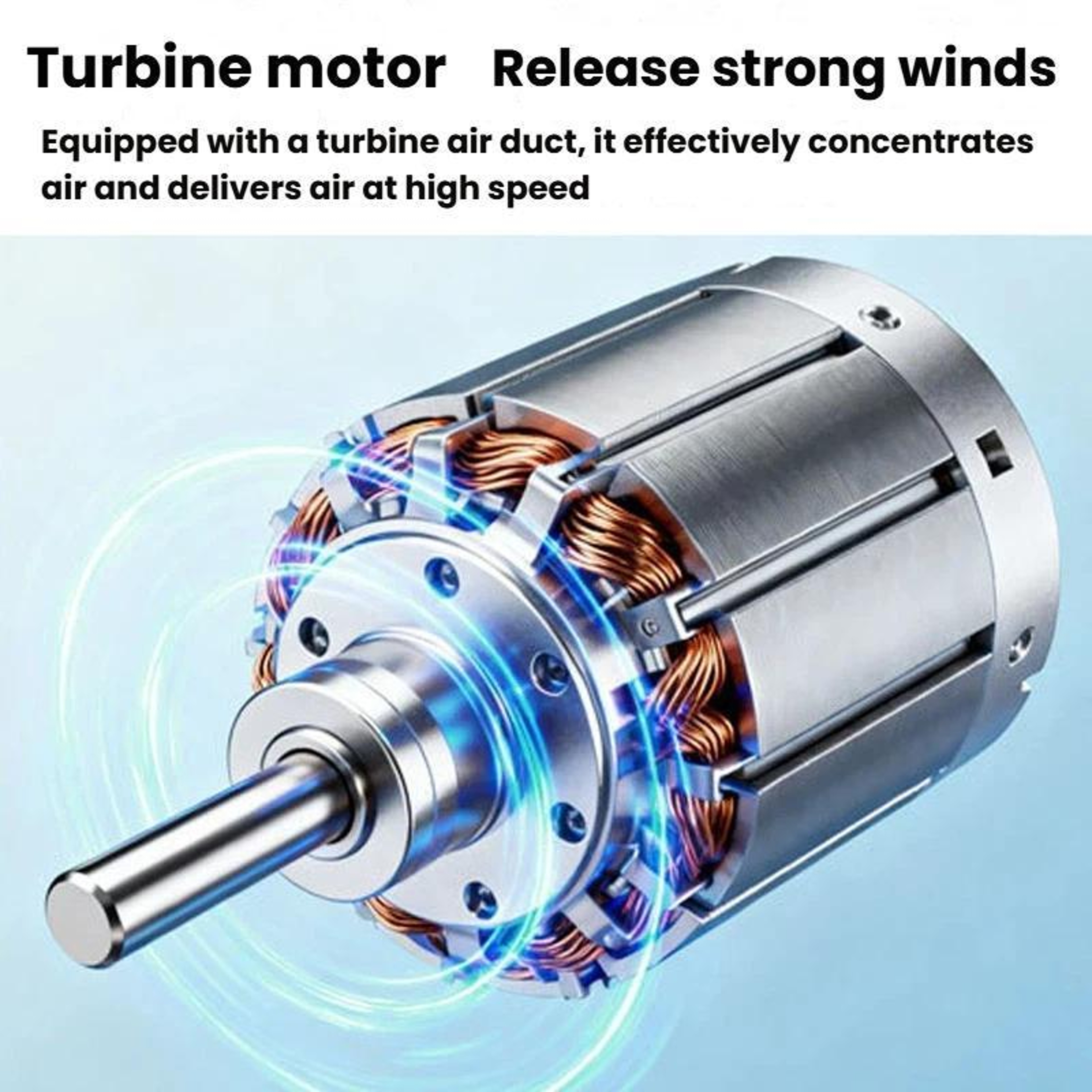 Portable Handheld Fan with Digital Display Mini Turbo High Speed USB Rechargeable Cooling Fan – view 7
