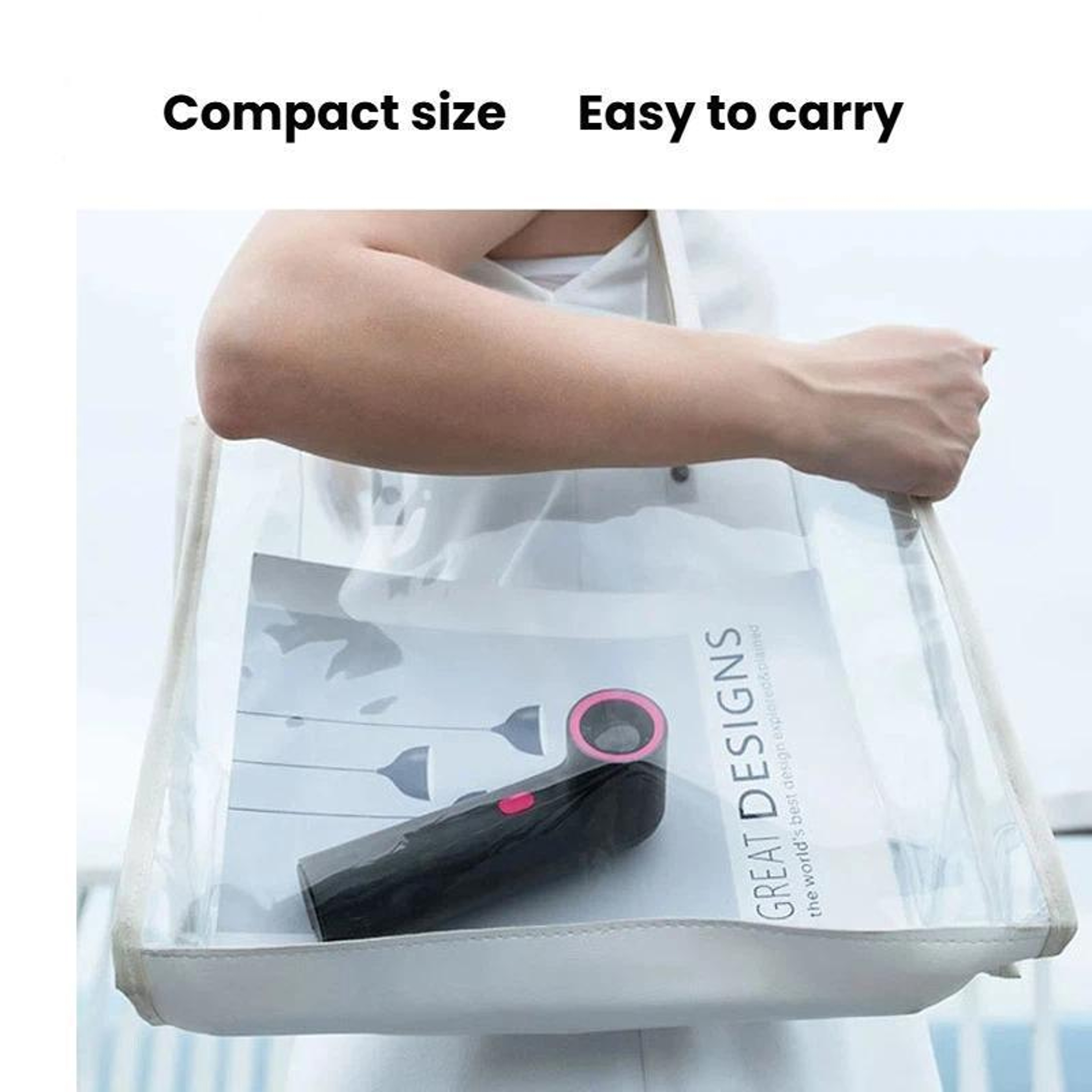 Portable Handheld Fan with Digital Display Mini Turbo High Speed USB Rechargeable Cooling Fan – view 8
