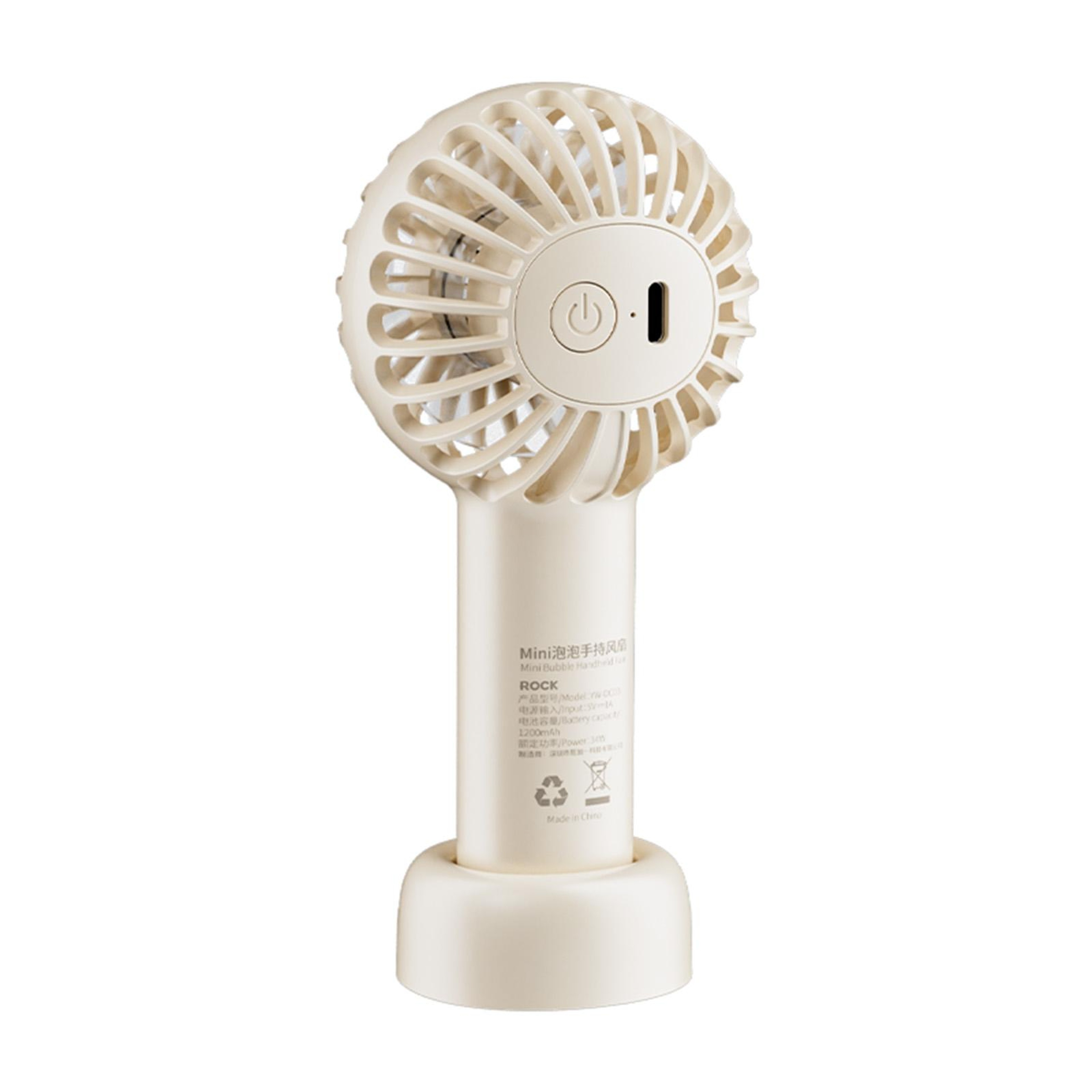 Air Bubble Mini Handheld Fan Portable USB Rechargeable Travel Cooling Fan 0