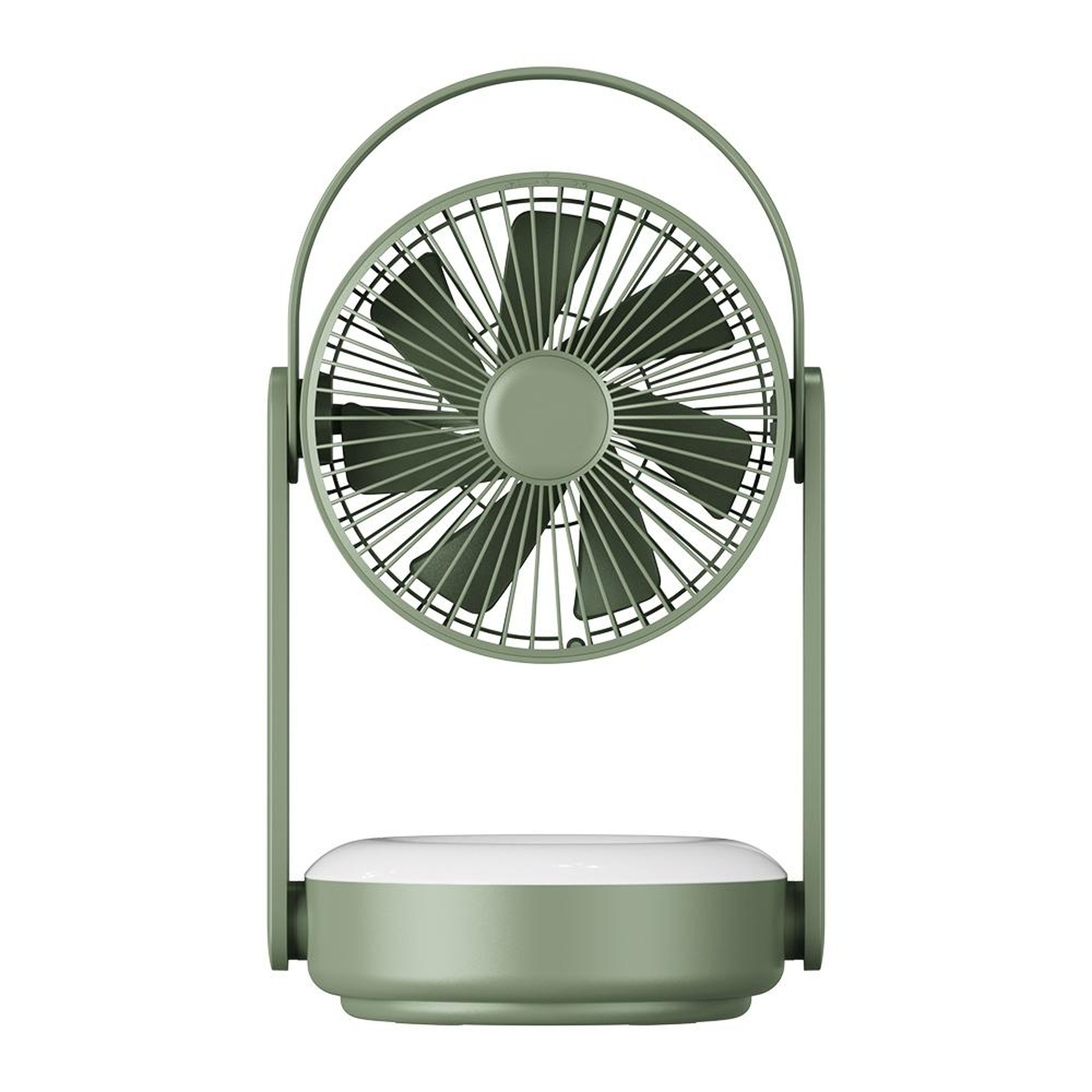 Portable Camping Fan With LED Light USB Rechargeable Outdoor Cooling Fan 0
