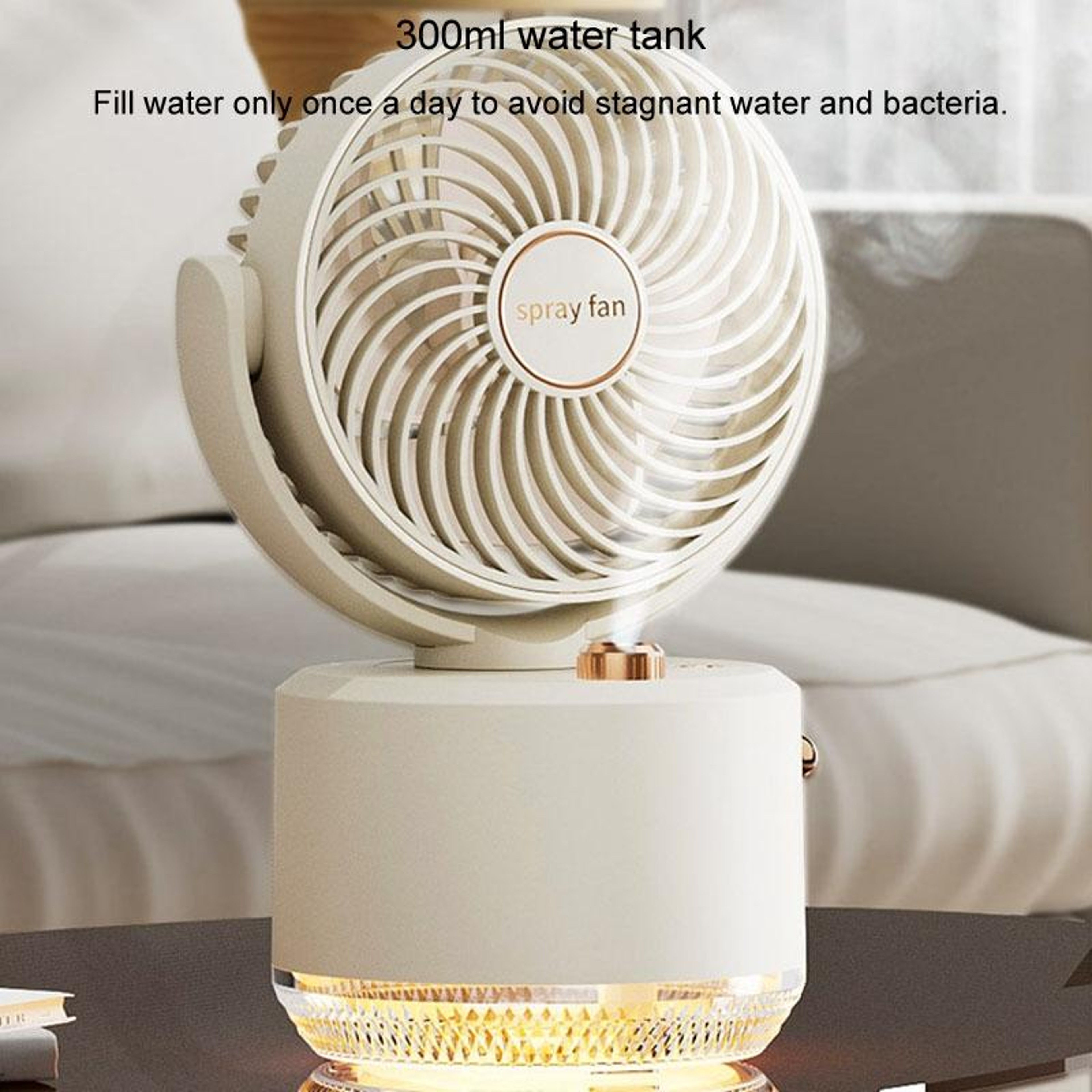 Portable Air Cooler USB Desktop Fan with Humidifier, Speed Mini Air Conditioner – view 8
