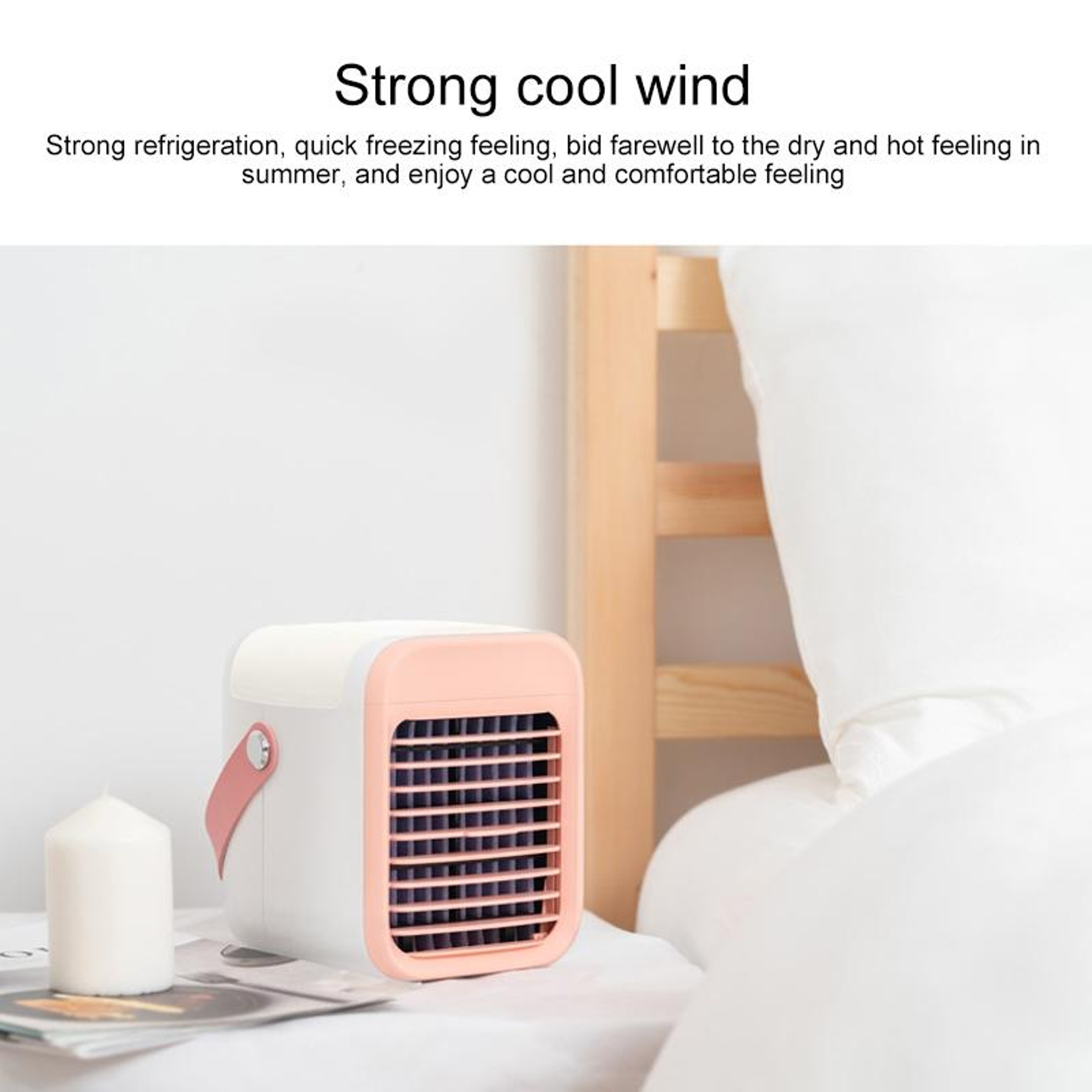 Portable Humidifier Fan With Mist Spray RGB Light  USB Rechargeable Cooling Fan 3