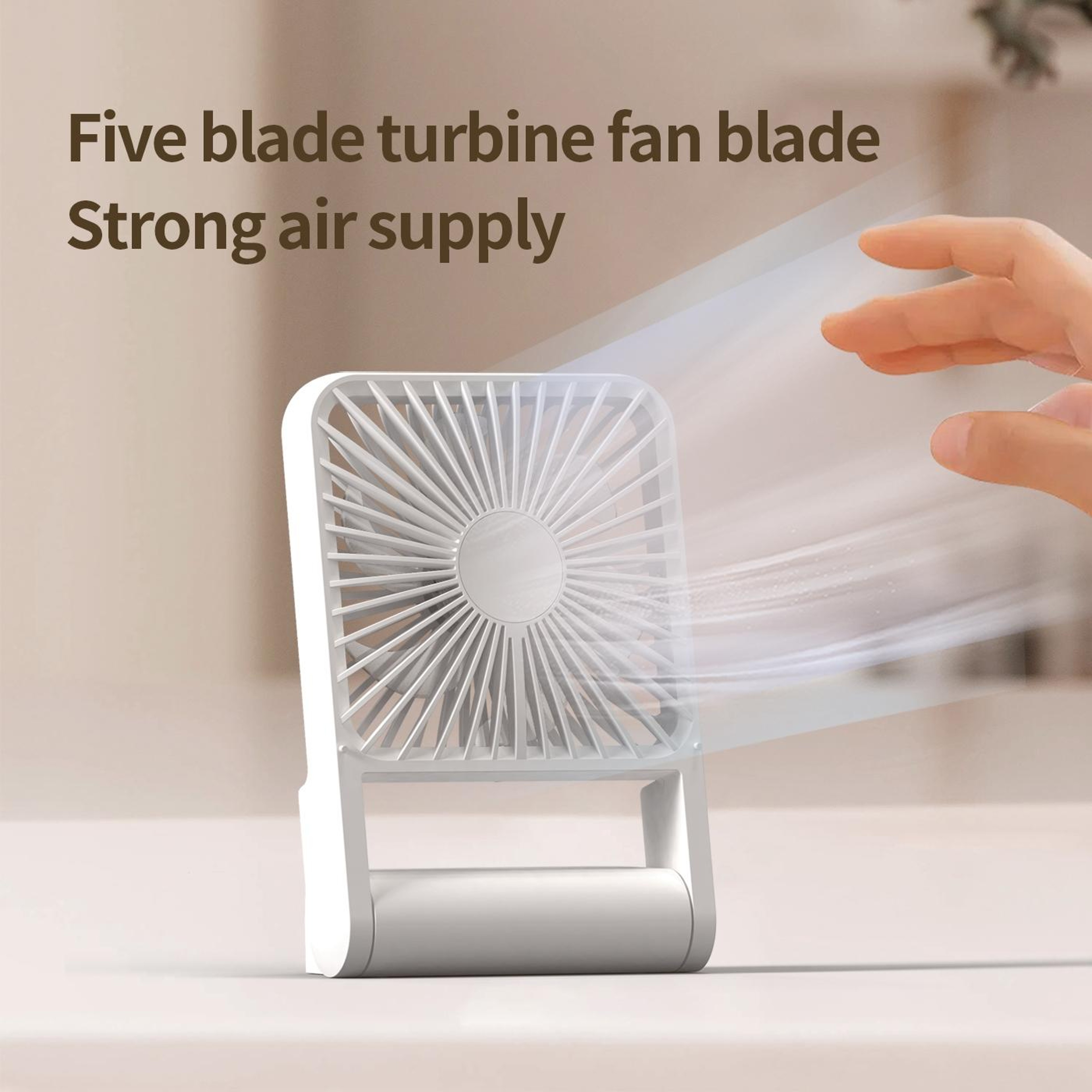 USB Rechargeable Fan Foldable Portable Desk Fan Wall Mounted Mini Cooling Fan 10