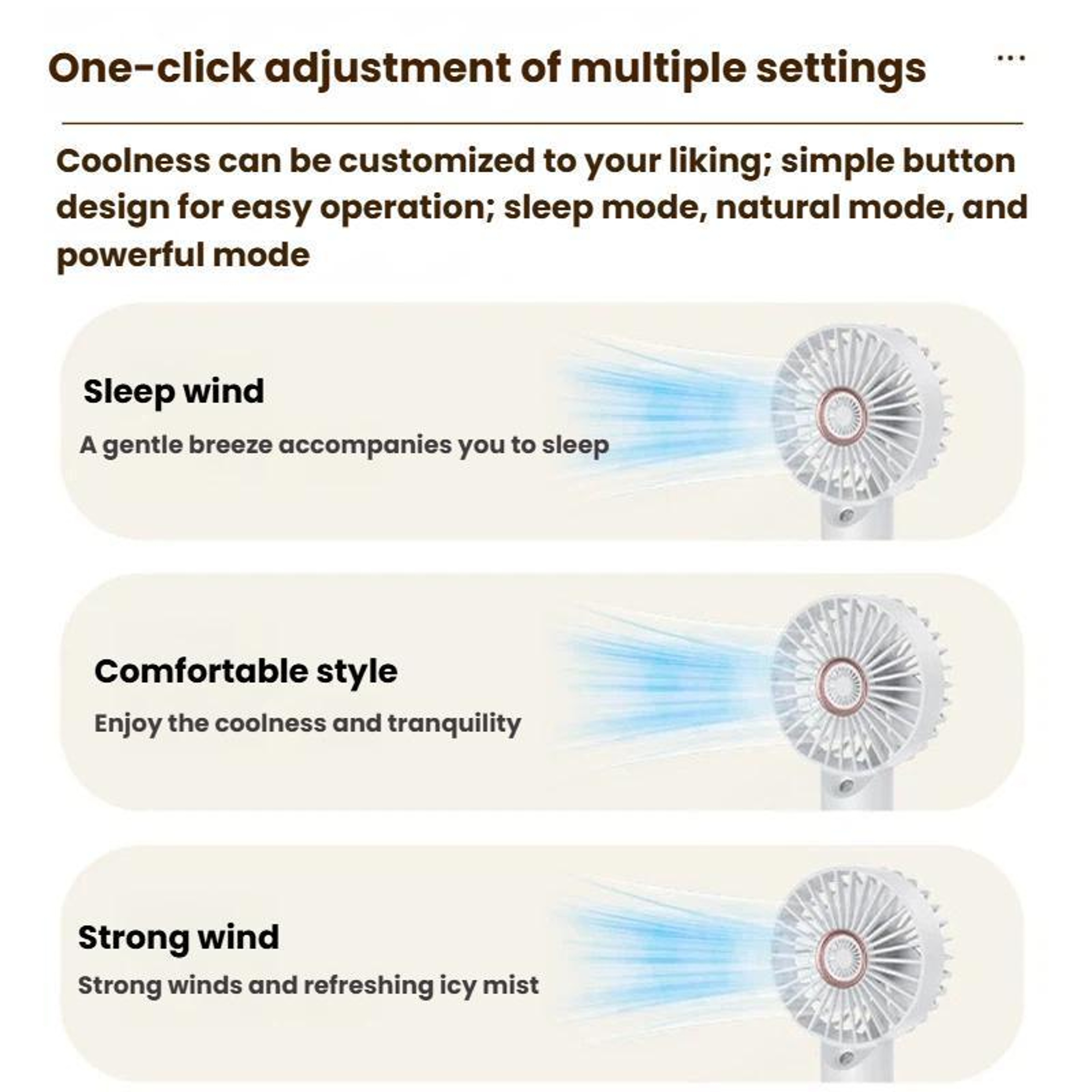 Portable Handheld Fan with Mist Rechargeable Mini Fan for Desk Office and Travel – view 12