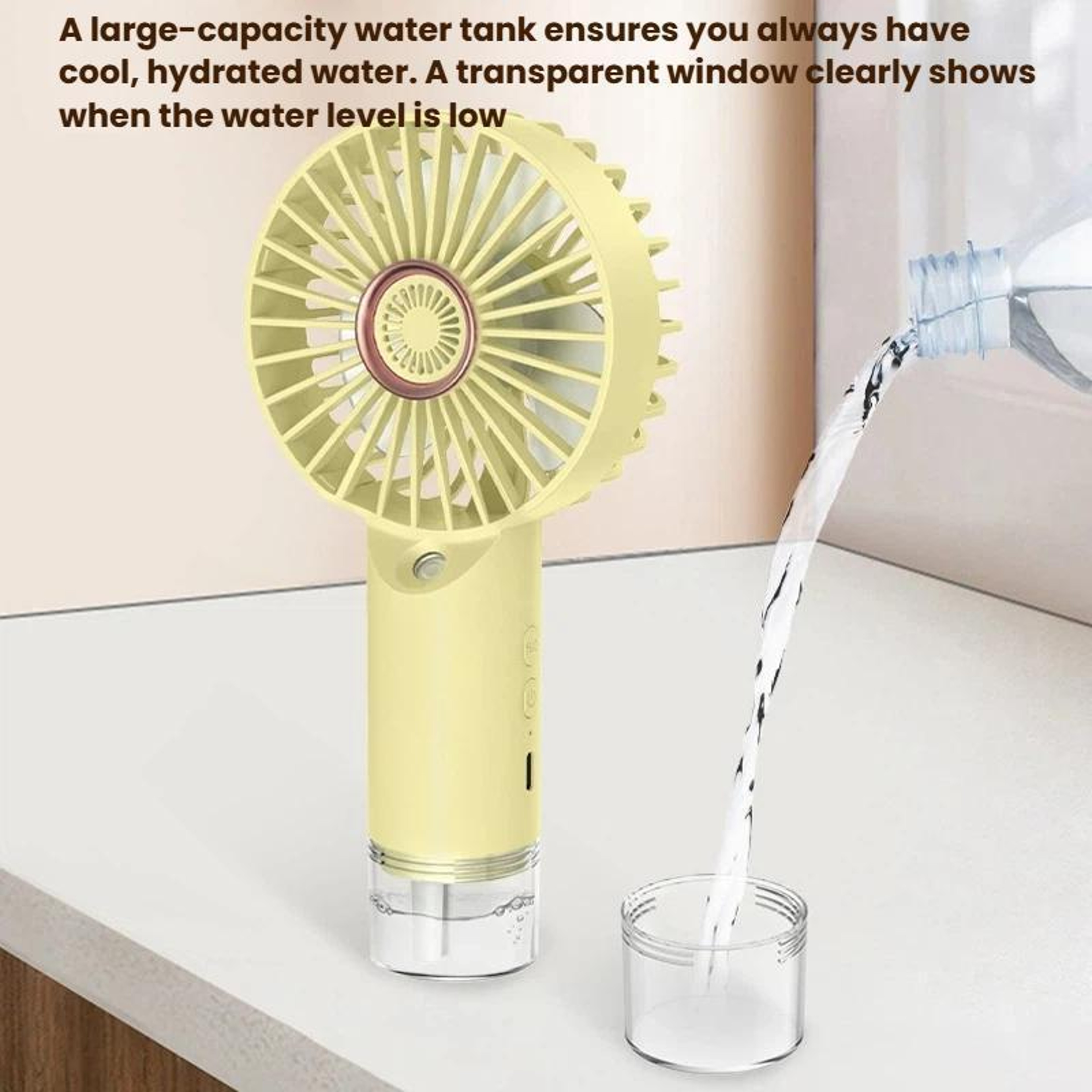 Portable Handheld Fan with Mist Rechargeable Mini Fan for Desk Office and Travel – view 8