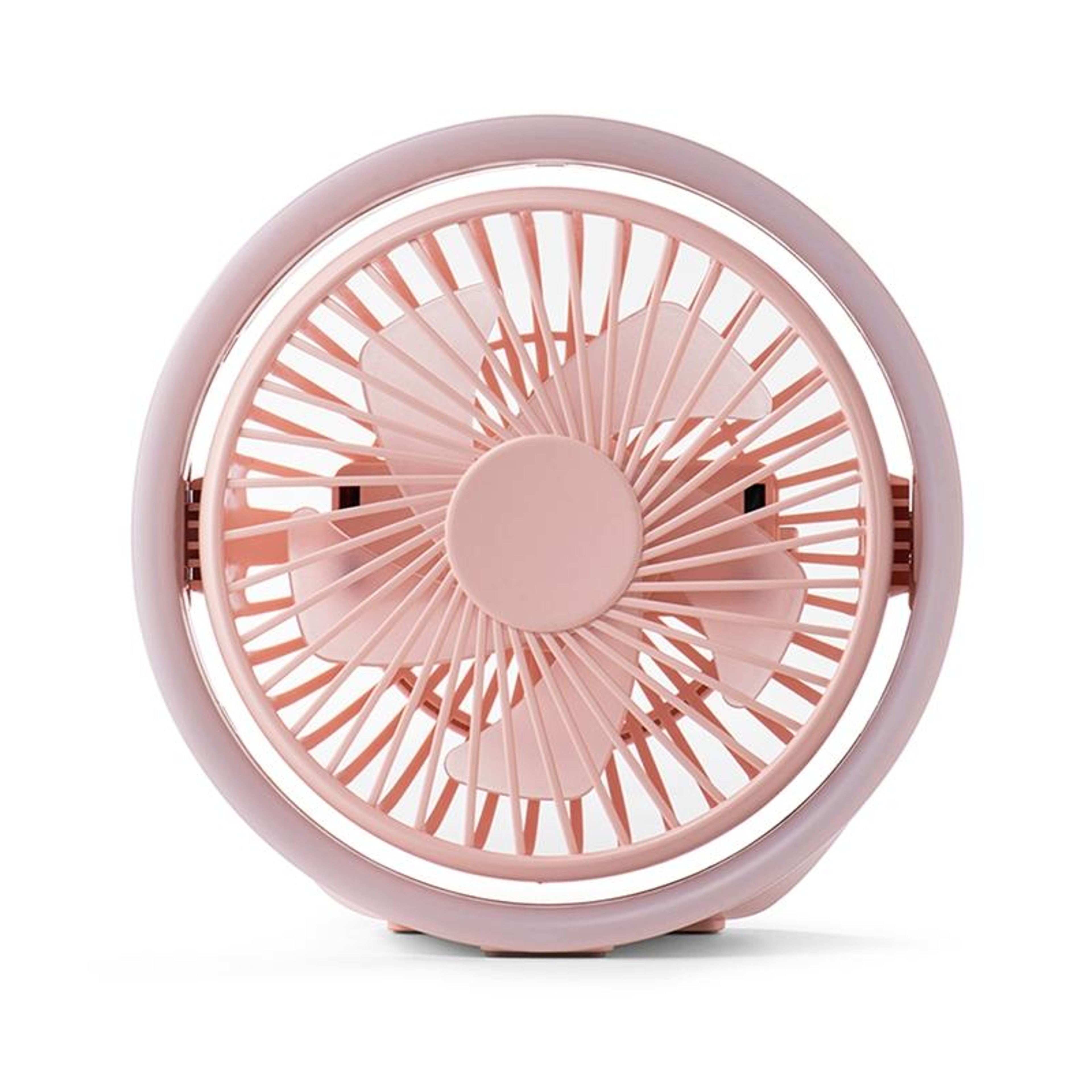 USB Desk Fan With LED Ambient Light 180 Degree Rotating Rechargeable Fan 8