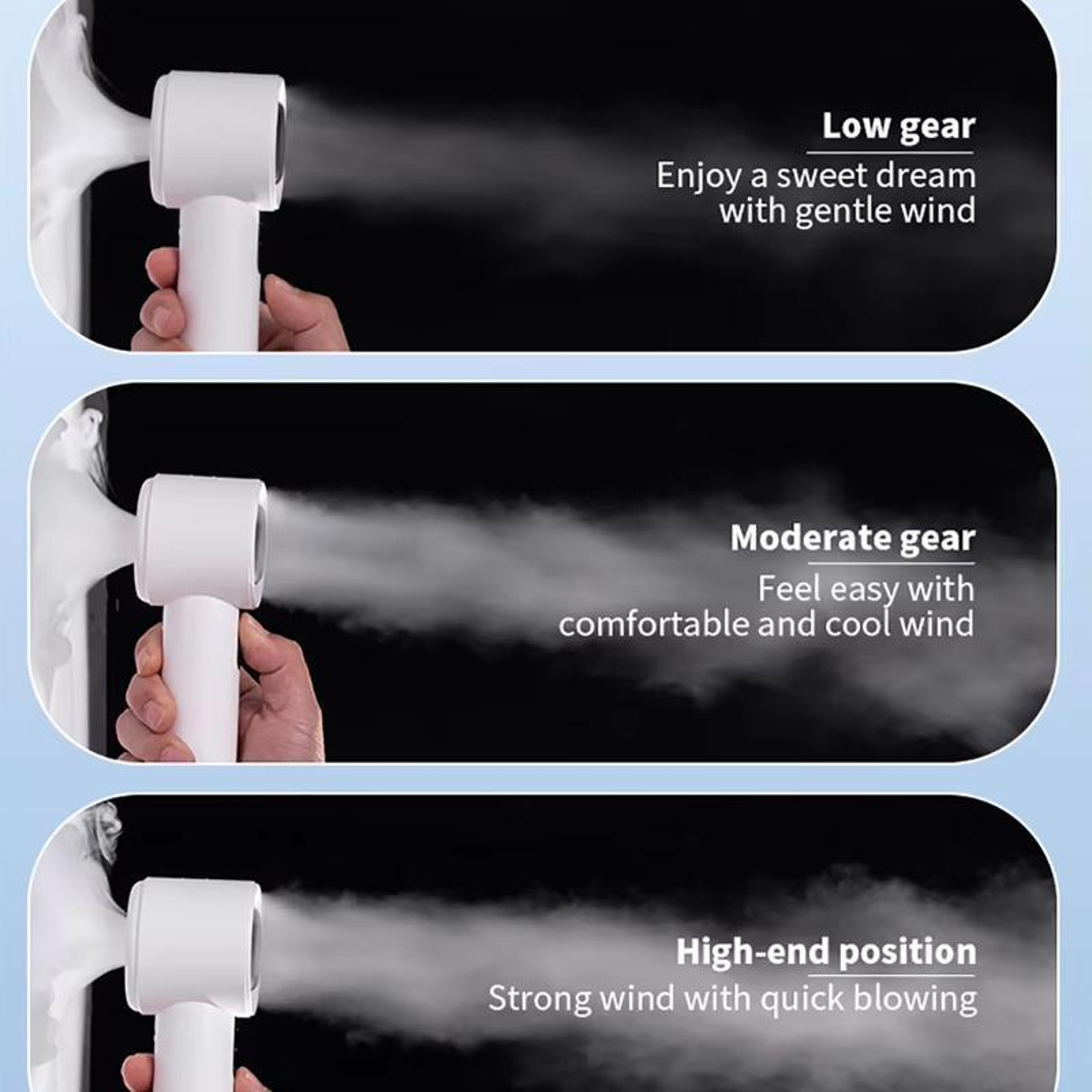Handheld Fan Rechargeable Mini Portable Fan With Digital Display And Bladeless Design 4