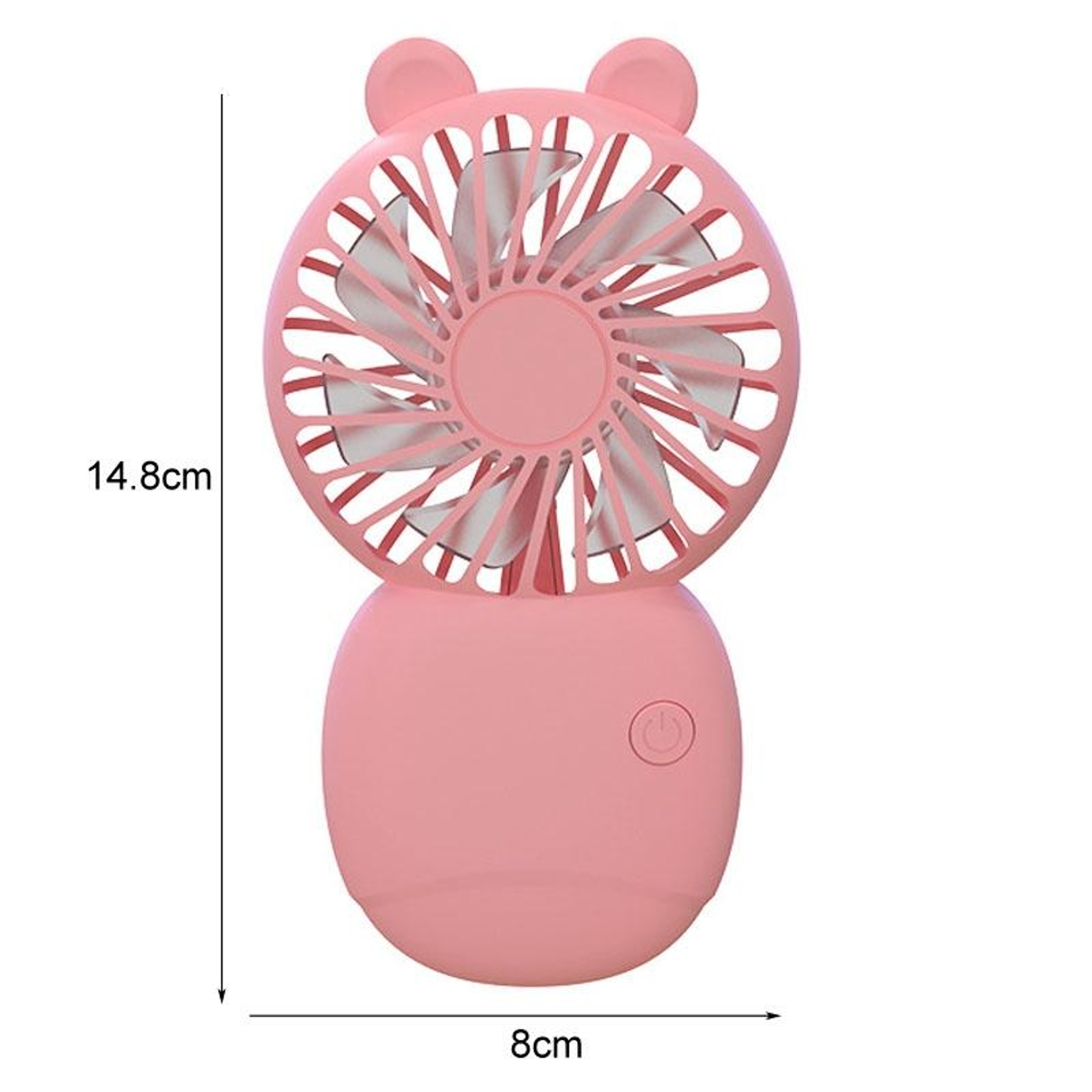 Cute Portable Handheld Fan Mini Rechargeable Pocket Fan With Desktop Stand For Travel Office Home 2