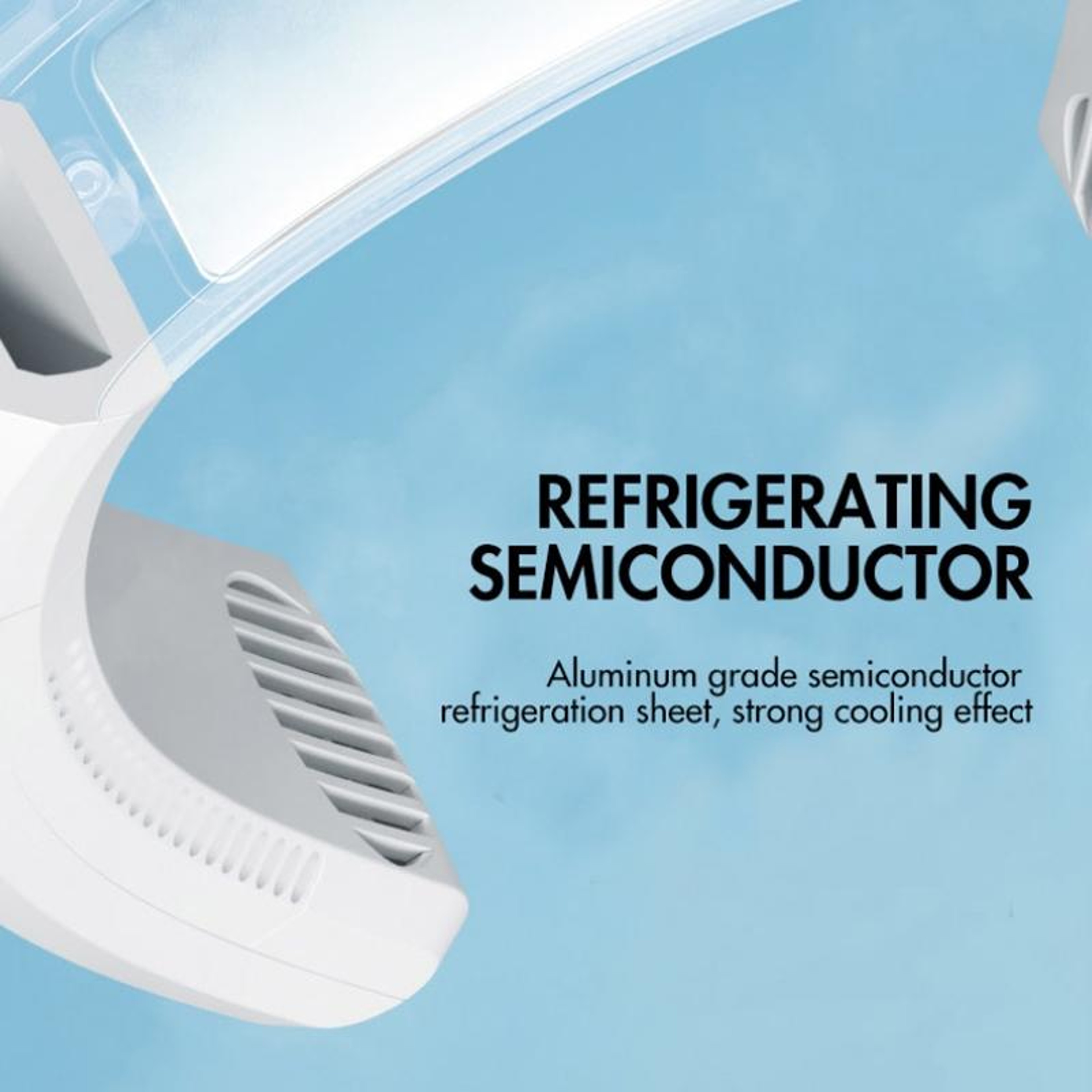 Semiconductor Neck Fan Portable Wearable Neck Fan with Cooling – view 3