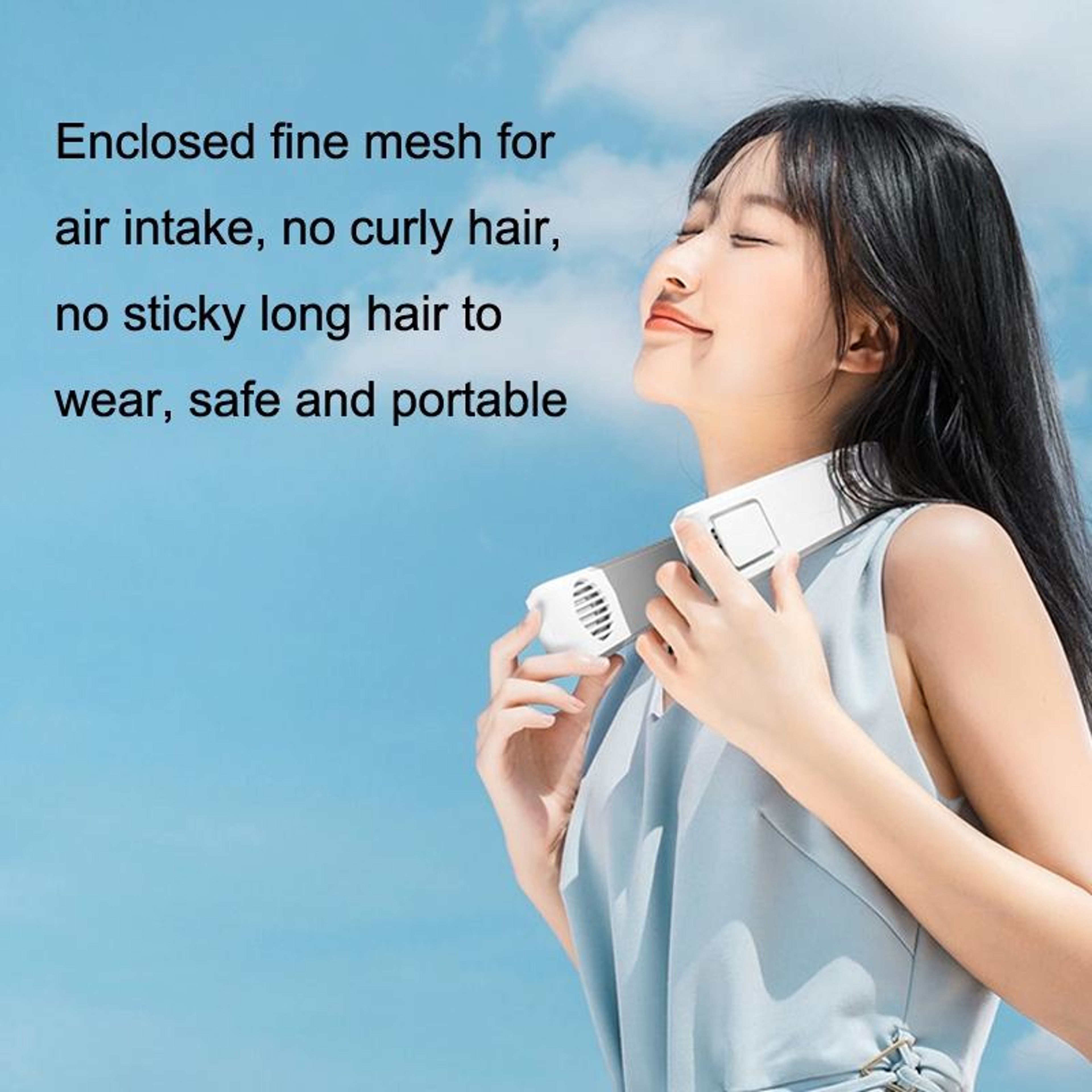Semiconductor Neck Fan Portable Wearable Neck Fan with Cooling – view 9