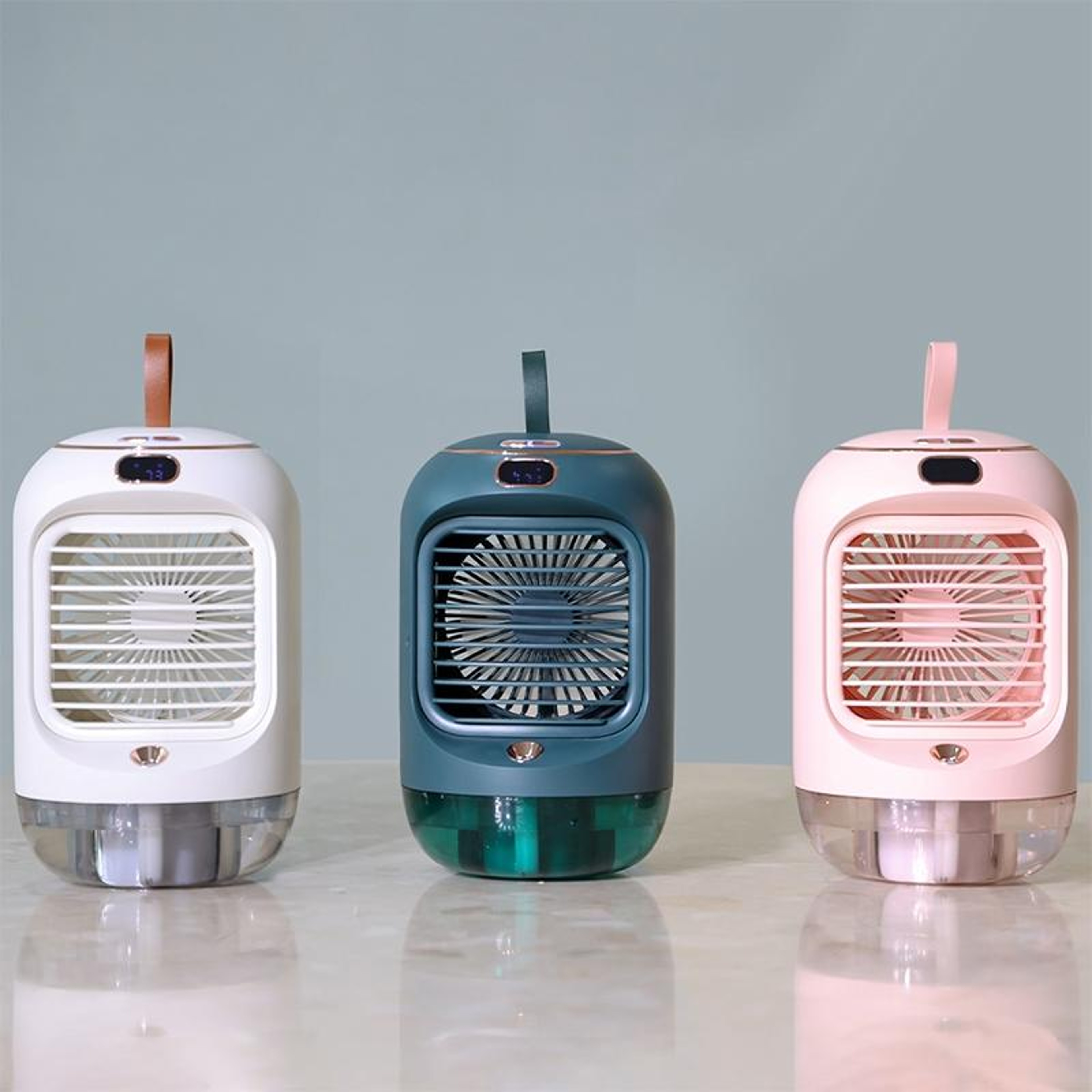 Portable Air Cooler With Humidifier Fan Digital Display And Oscillating Mist Cooling 1