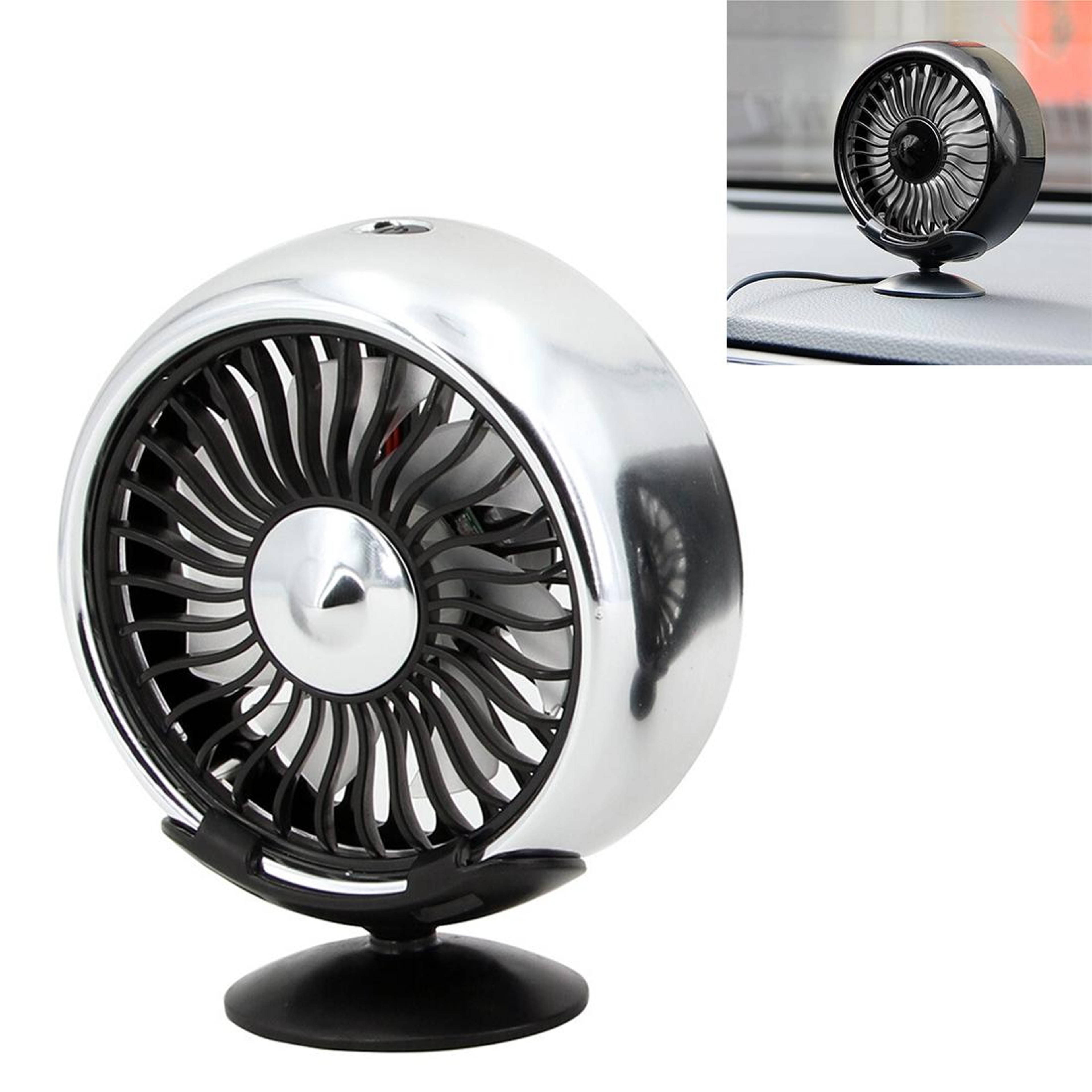 Portable Car Cooling Fan Dashboard Air Circulation Fan With Base For Cars Trucks And RVs 0