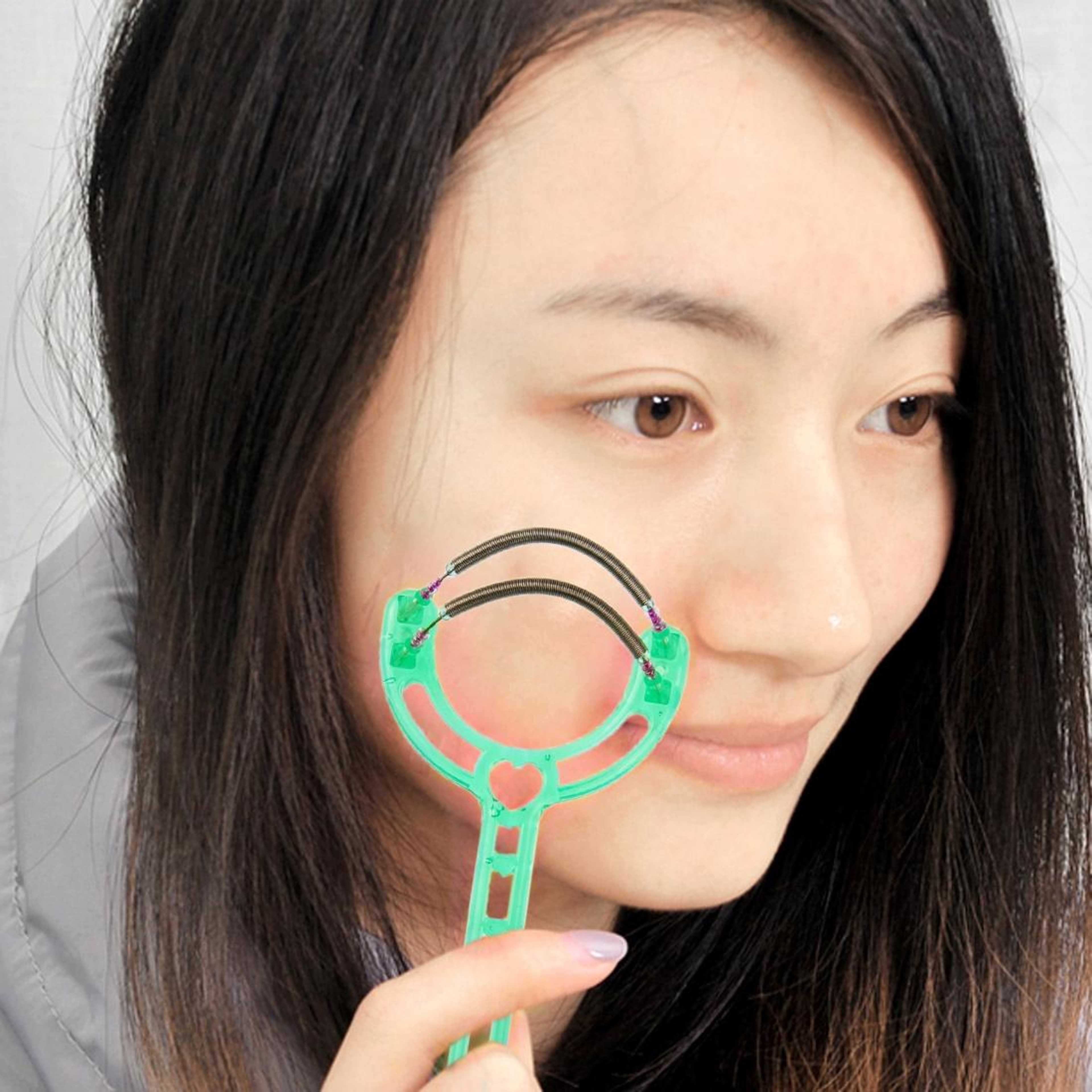 Double Spring Facial Hair Remover Manual Spring Hair Remover Tool For Smooth Peach Fuzz Removal 8