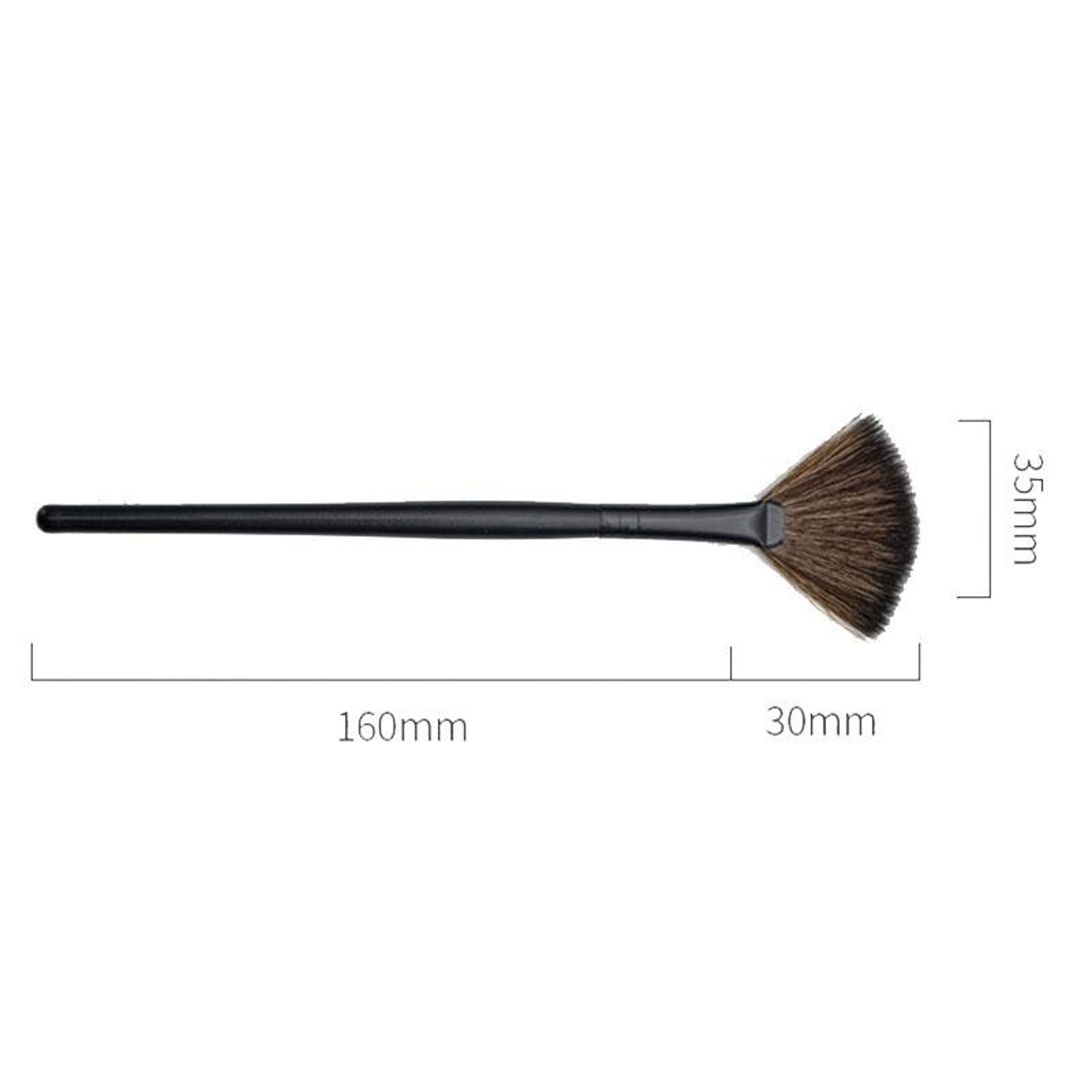 Professional Fan Makeup Brush Soft Synthetic Bristle Highlighter and Powder Makeup Brush with Long Handle – view 3