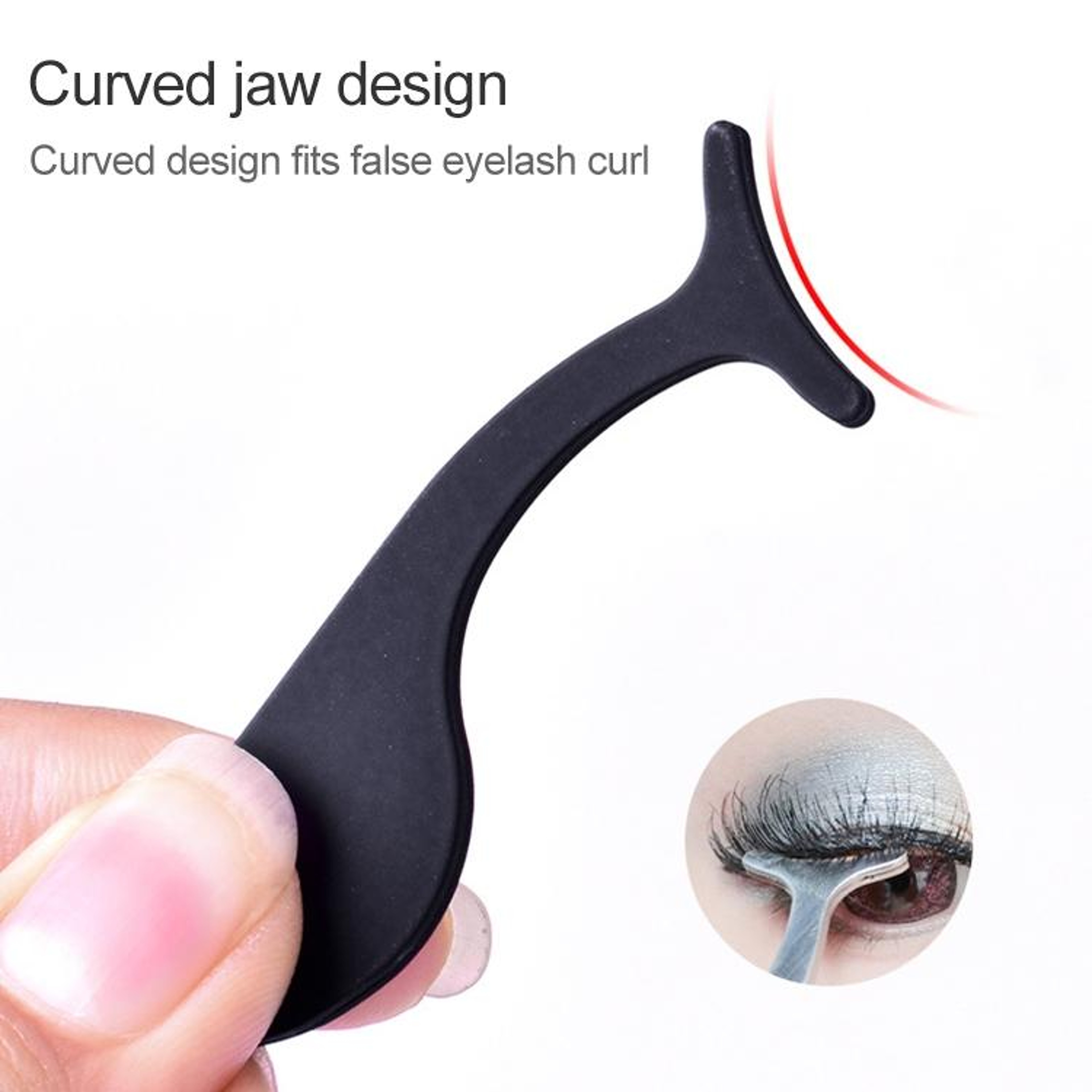 Precision False Eyelash Applicator Stainless Steel Lash Tweezers For Easy Lash Extension Placement 3