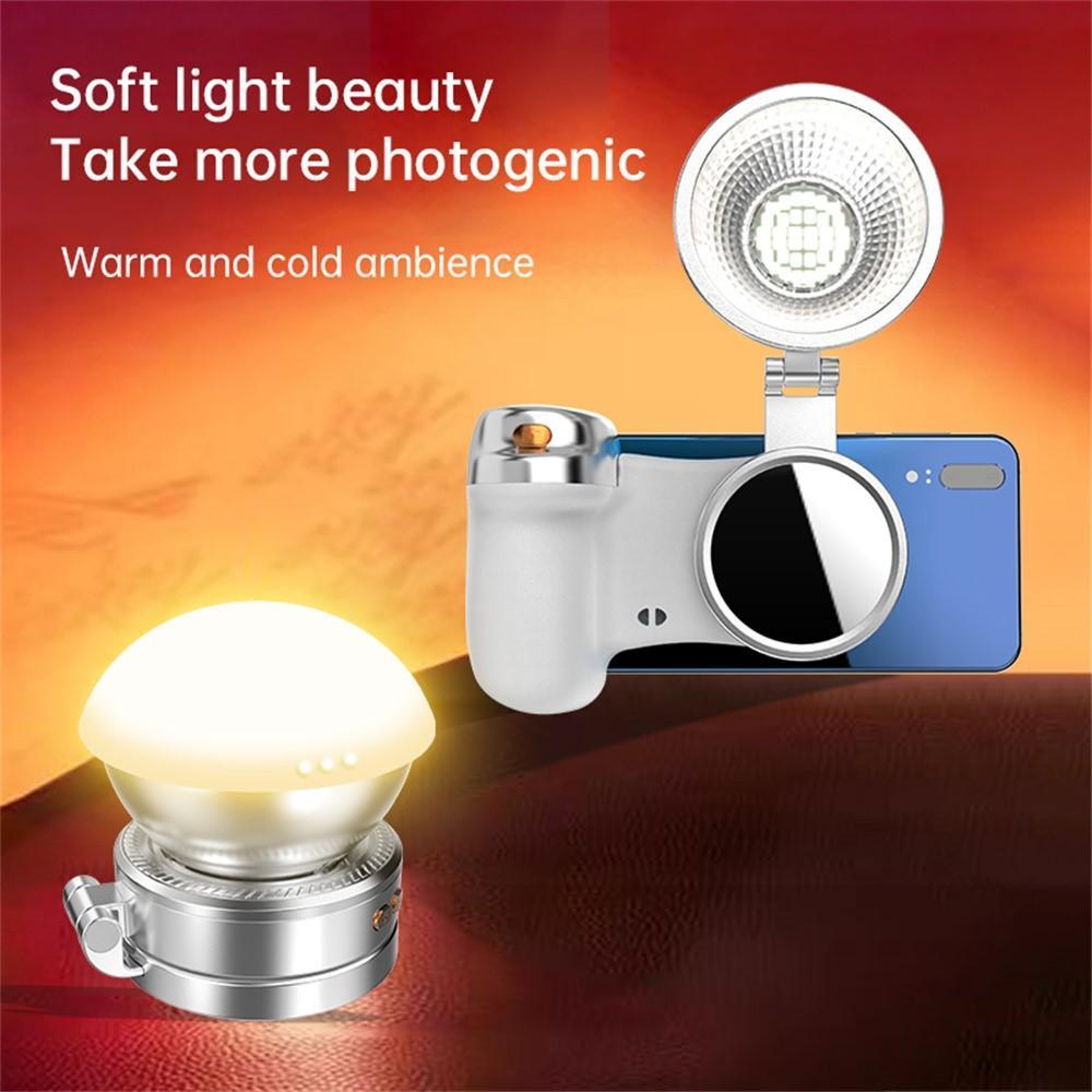 Magnetic Selfie Light Rotating LED Ring Light with Color Modes for Phone Photography – view 7