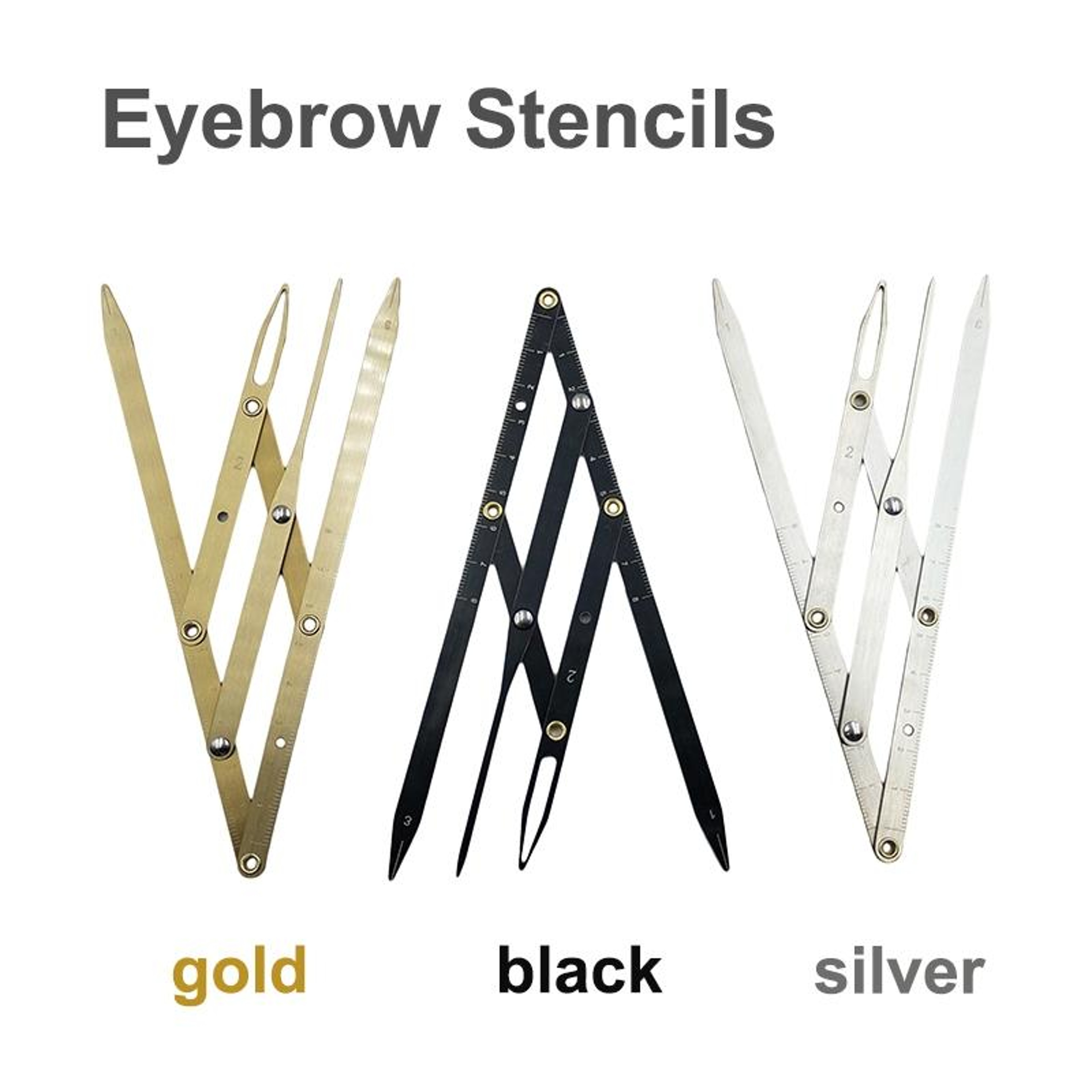 Professional Eyebrow Ruler Three Point Brow Mapping Tool for Precise Symmetrical Shaping – view 2