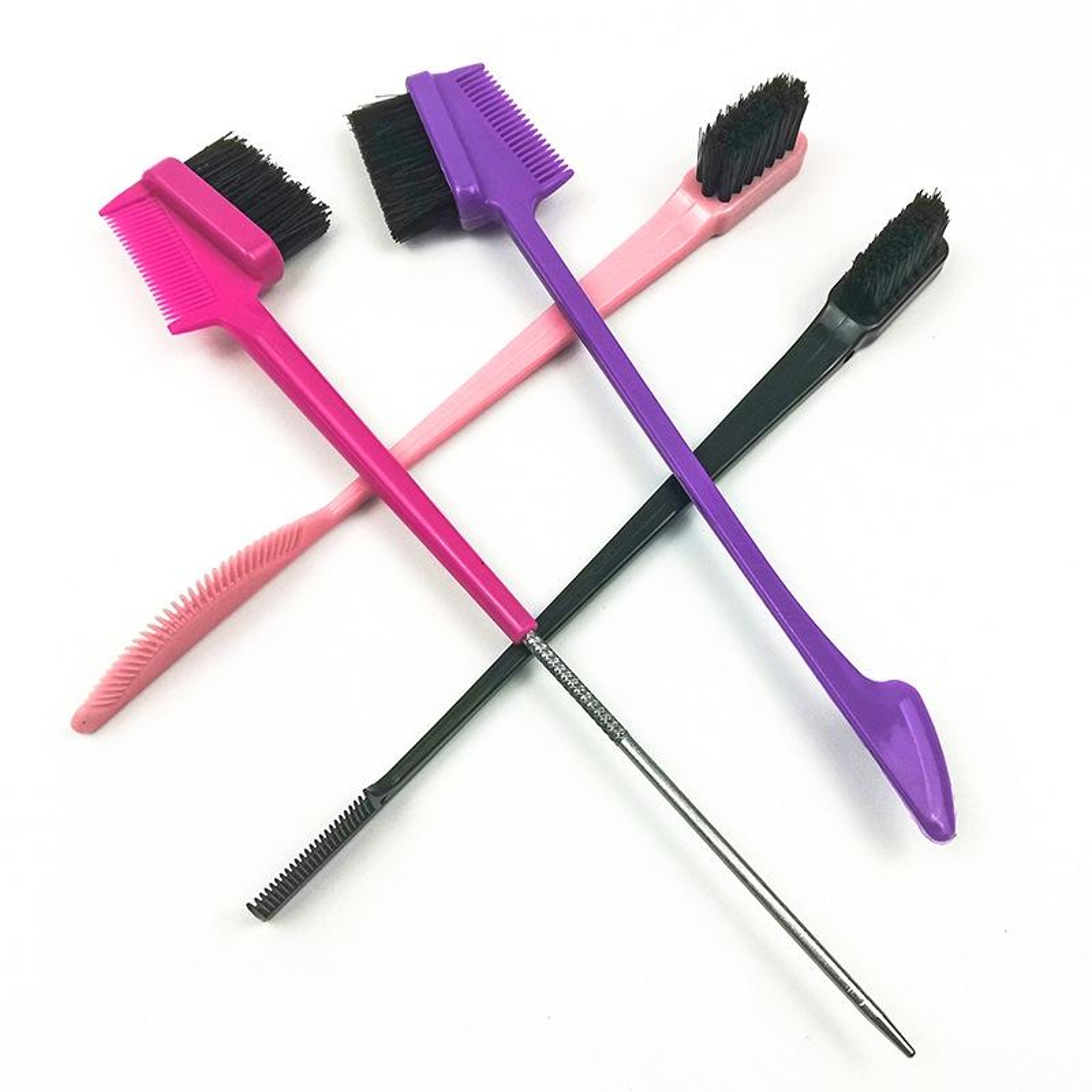 Eyebrow Brush And Eyelash Comb Set Professional Eyebrow Grooming Kit For Brows Lashes And Hairline 3