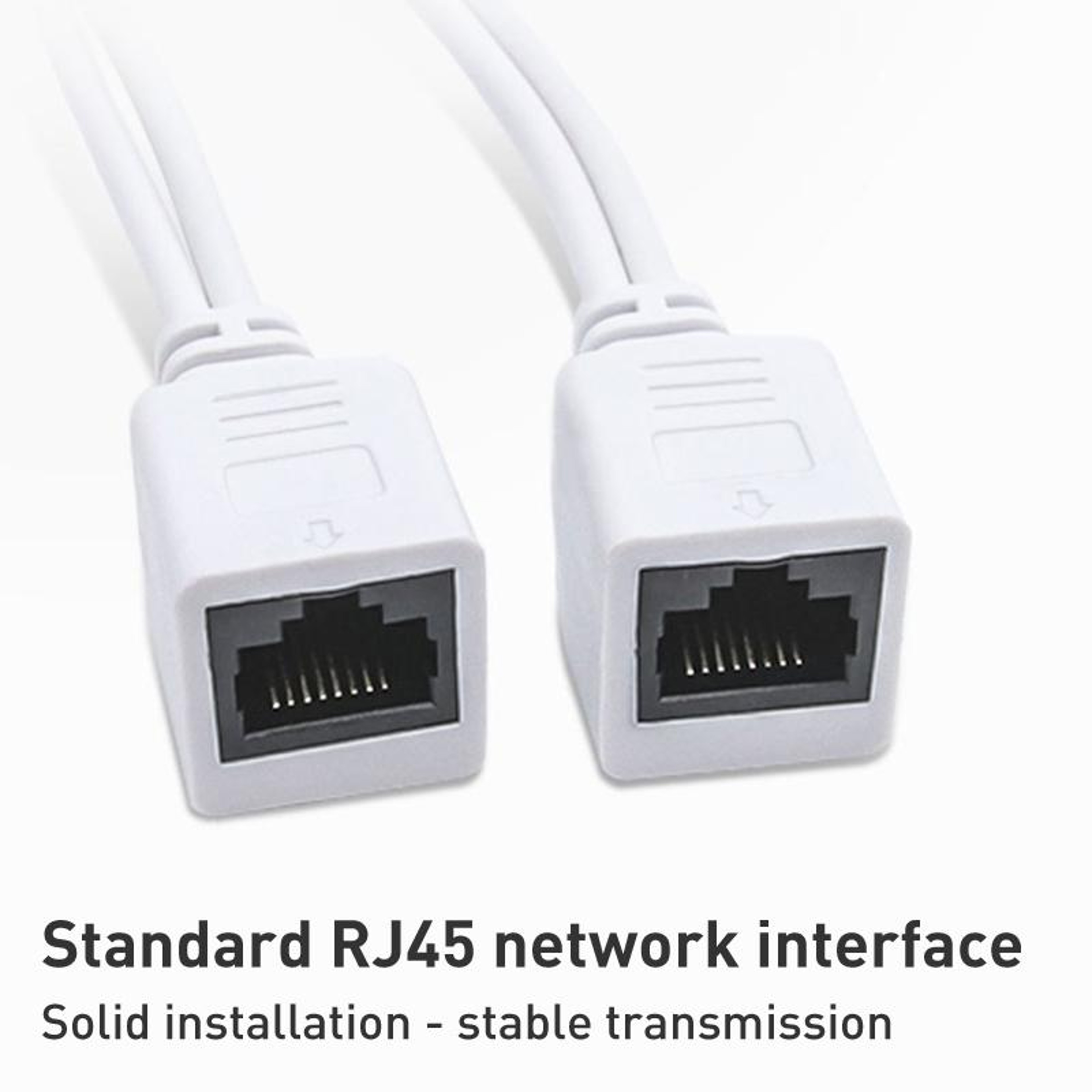 RJ45 PoE Injector Splitter Cable Set With DC Jack For IP Cameras And Routers 4