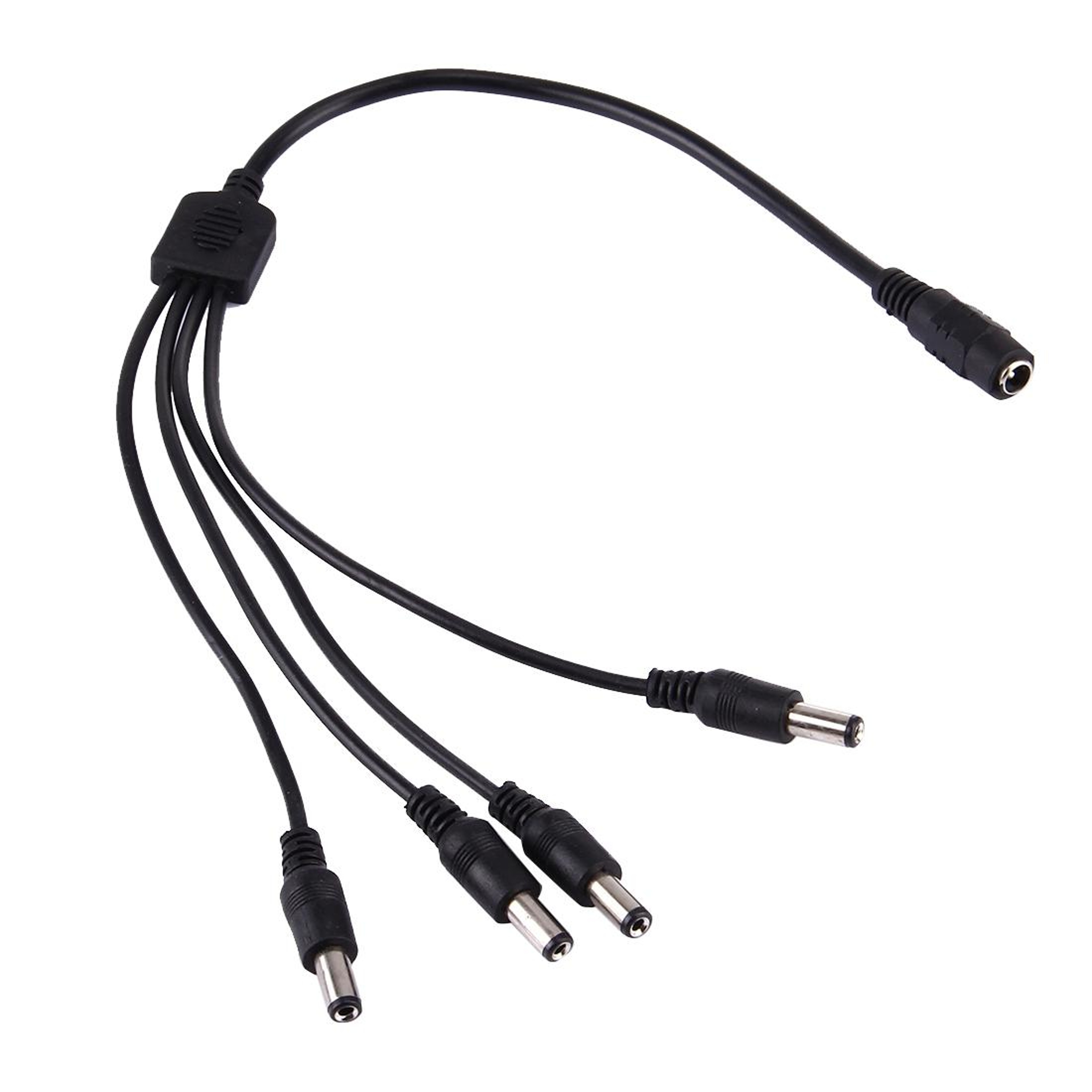 4 Way DC Power Splitter Cable 1 Female to 4 Male Adapter for CCTV LED Lights – view 1