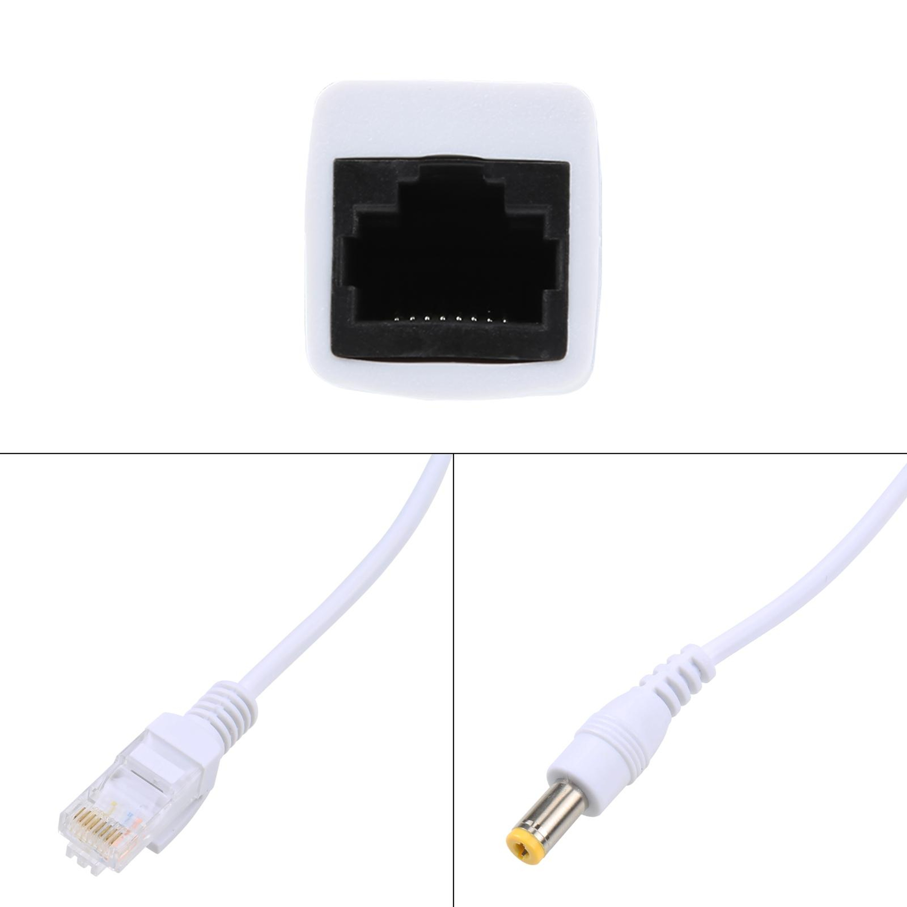 RJ45 PoE Injector Splitter Cable With DC Jack For IP Camera Router And Network Devices 2