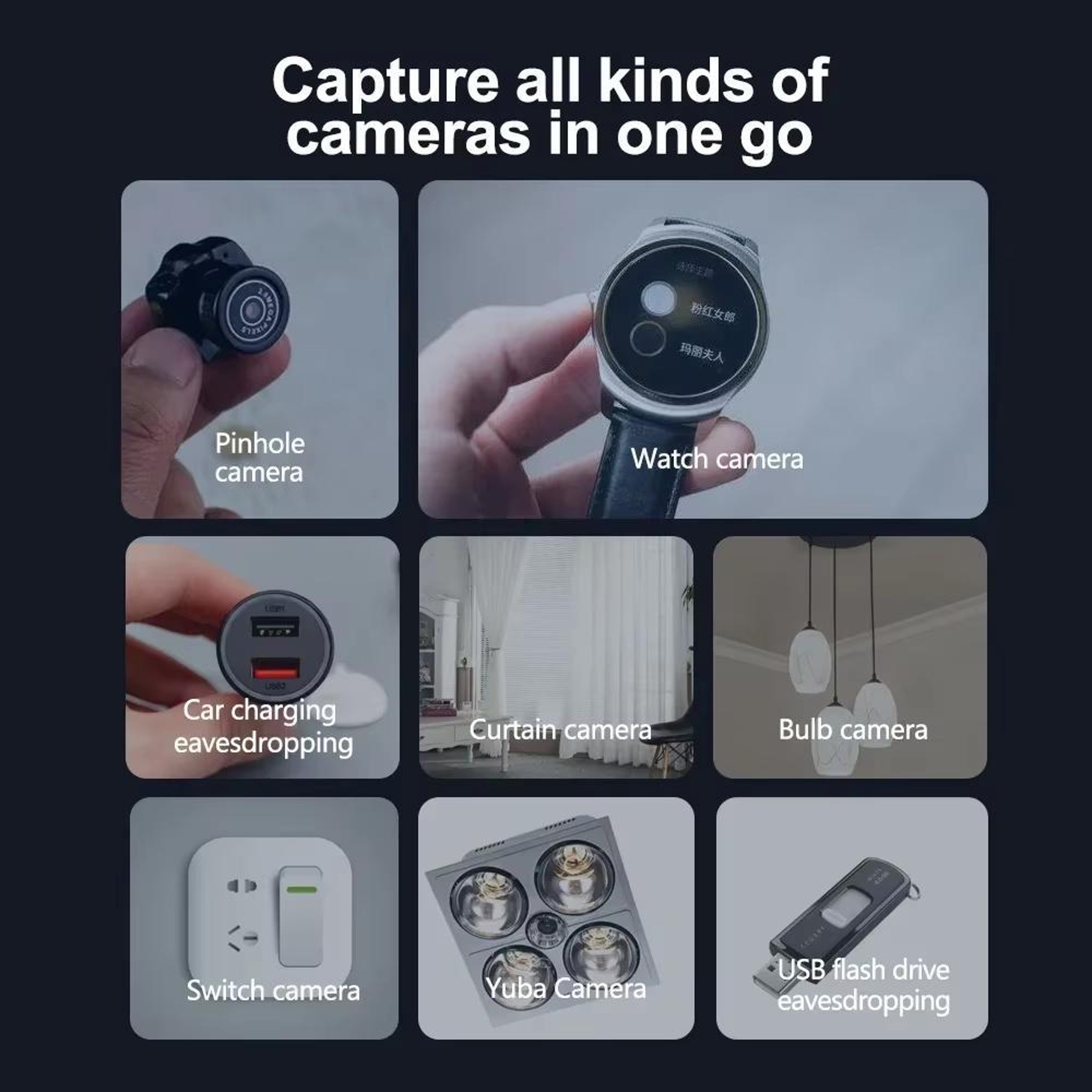 Hidden Camera Detector RF Signal Detector GPS Tracker Detector For Travel Privacy Protection 4