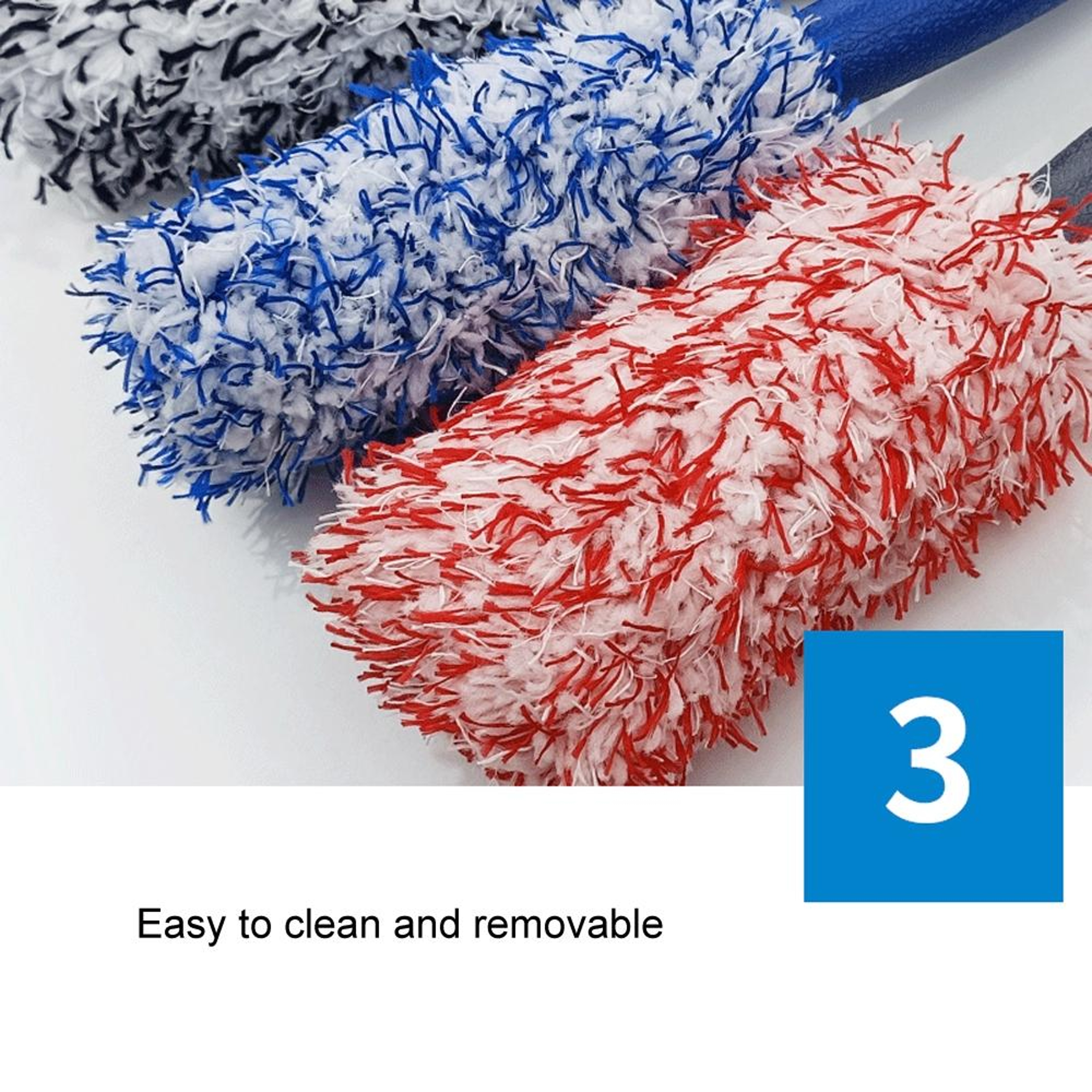 Microfiber Tire Cleaning Brush Long Handle Wheel Cleaning Brush For Car Rim Detailing 4