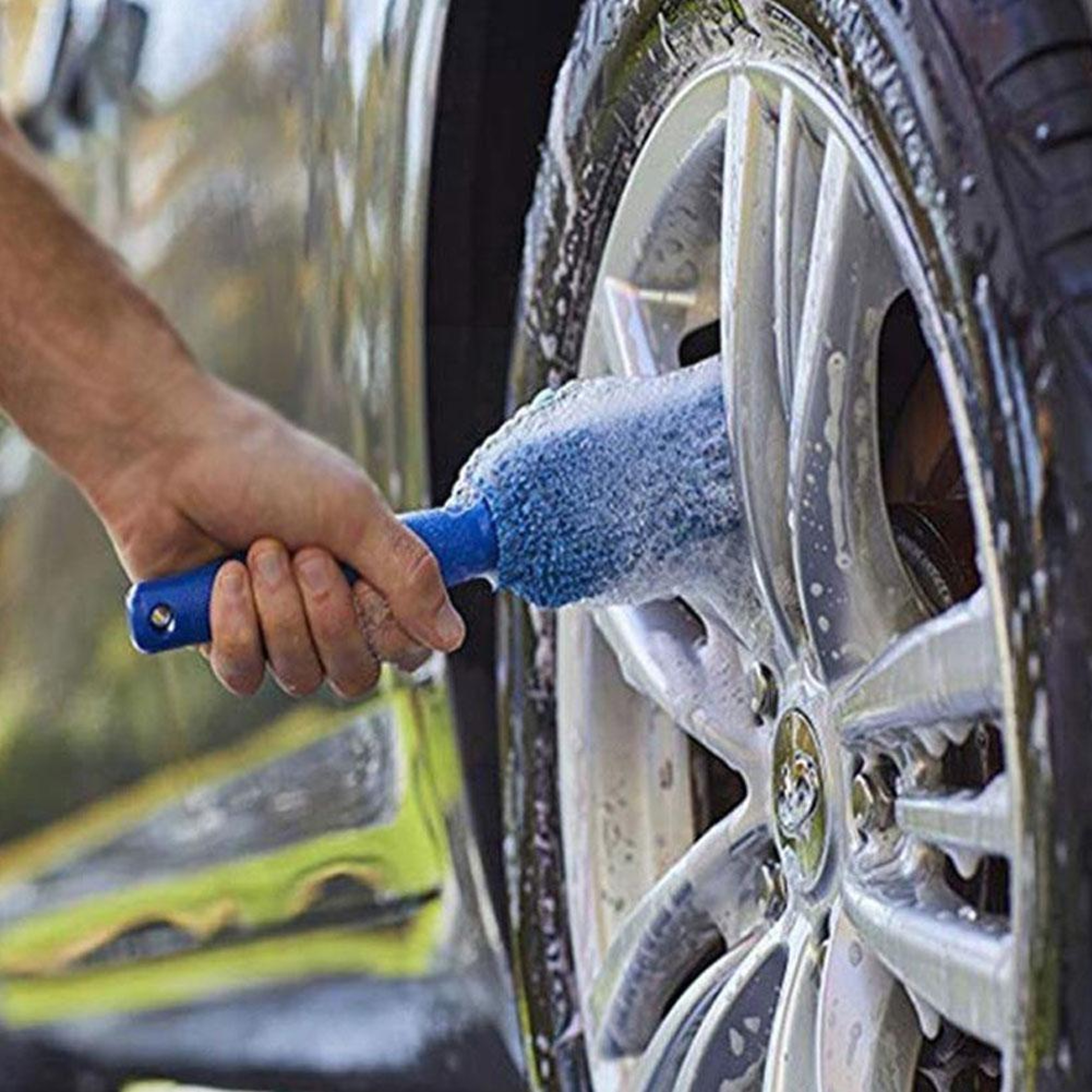 Microfiber Tire Brush Long Handle Wheel Cleaning Brush For Car Detailing 5