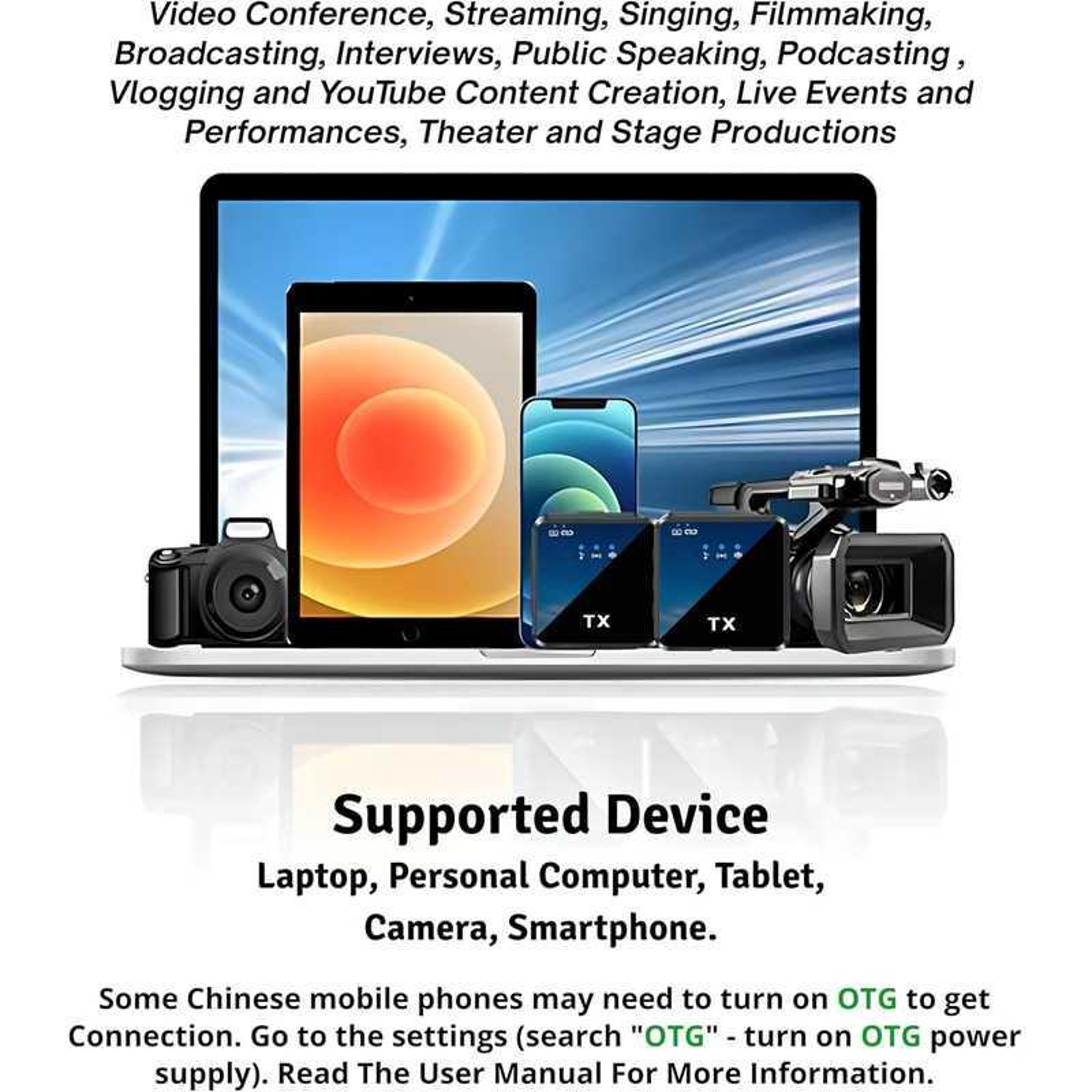 Mini Wireless Lavalier Microphone With Receiver Dual Wireless Mic For Vlogging Podcast Interview 3