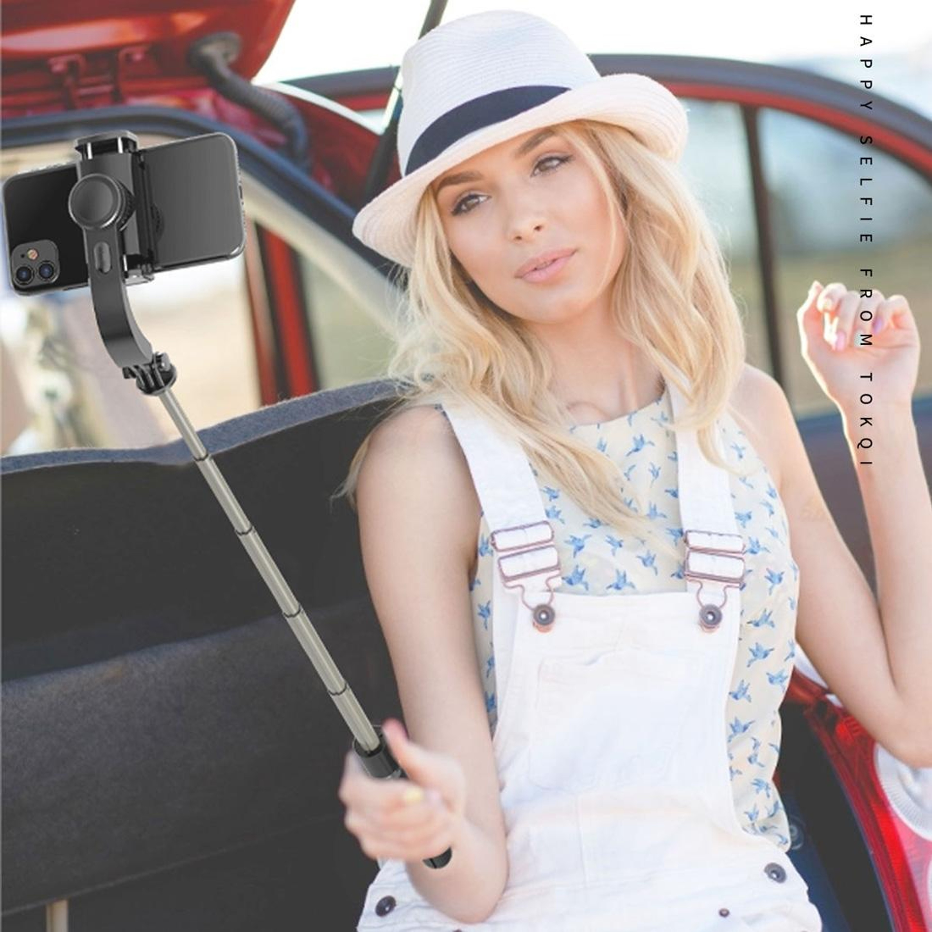 Bluetooth Selfie Stick with Gimbal Stabilizer Tripod and Wireless Remote – view 3